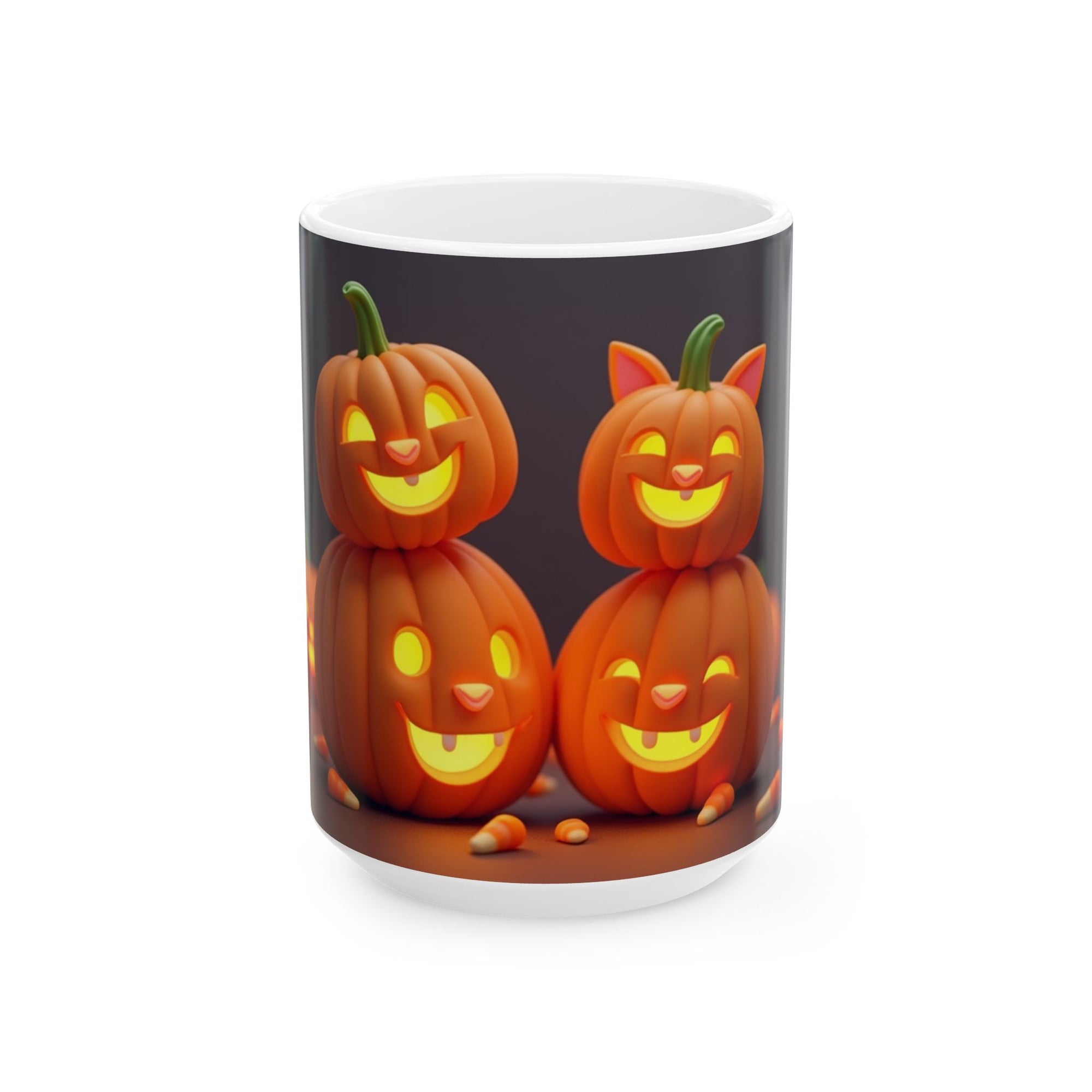 Halloween Pumpkin Ceramic Mug | Cozy Fall Drinkware, Cute Coffee Cup, Seasonal Kitchen Decor, Perfect for Halloween, Trick or Treat