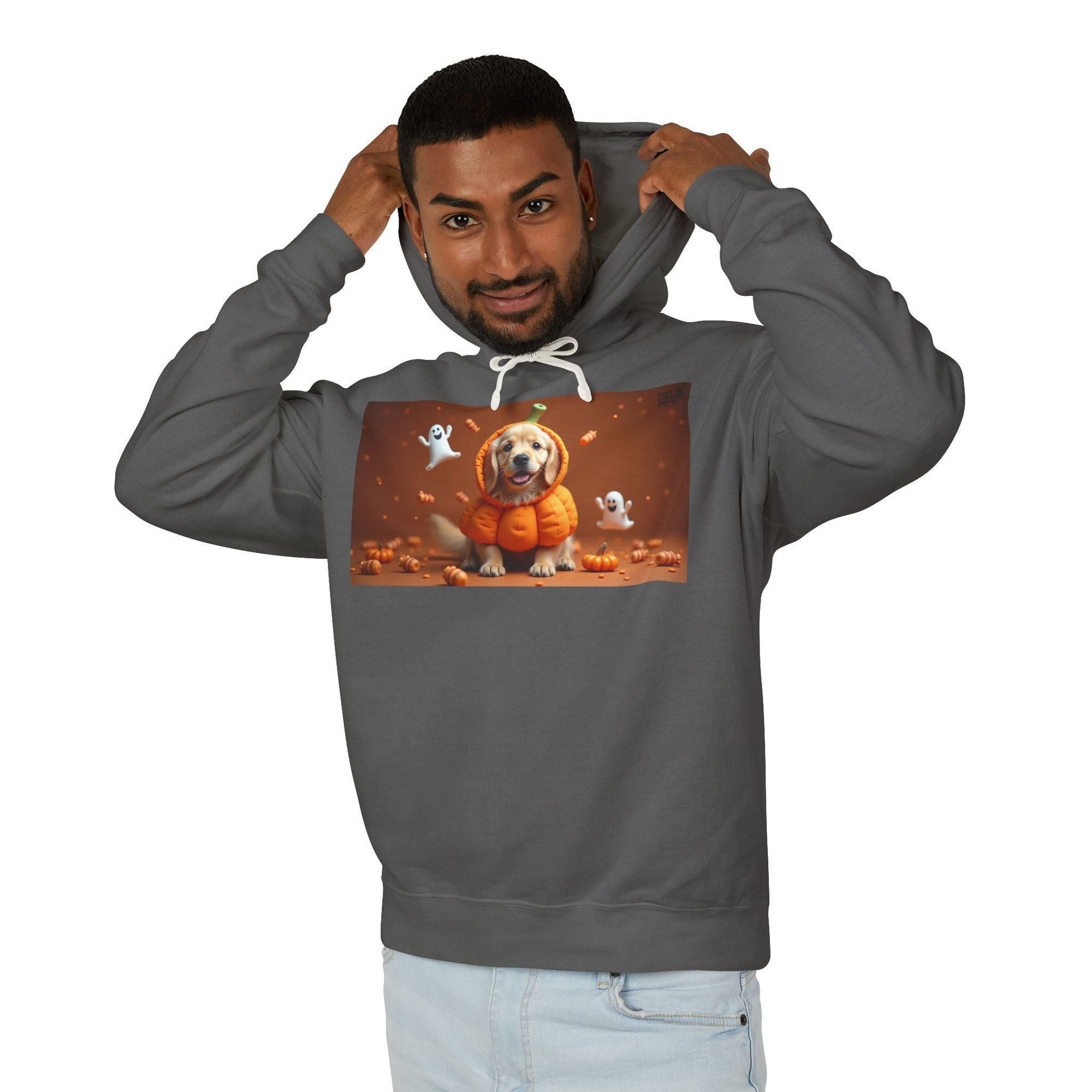 Cozy Halloween Dog Hoodie, Unisex Lightweight Sweatshirt, Perfect Fall Gift, Pet Lovers Apparel, Spooky Season Sweatshirt
