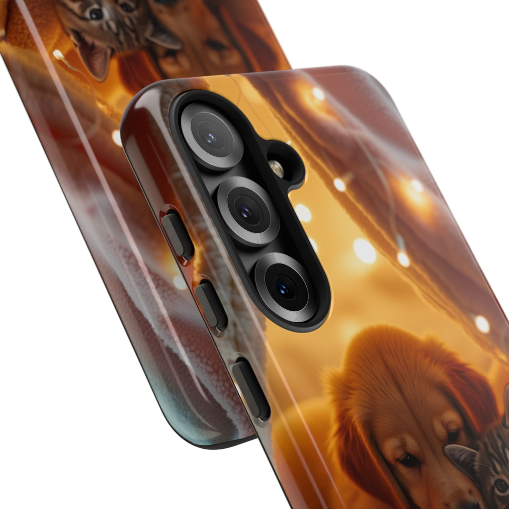 Pet Vibes Phone Case - Cute Dog & Cat Design, Animal Lover Gift, Customizable Pet Phone Cover, Collage Print Case for Kids