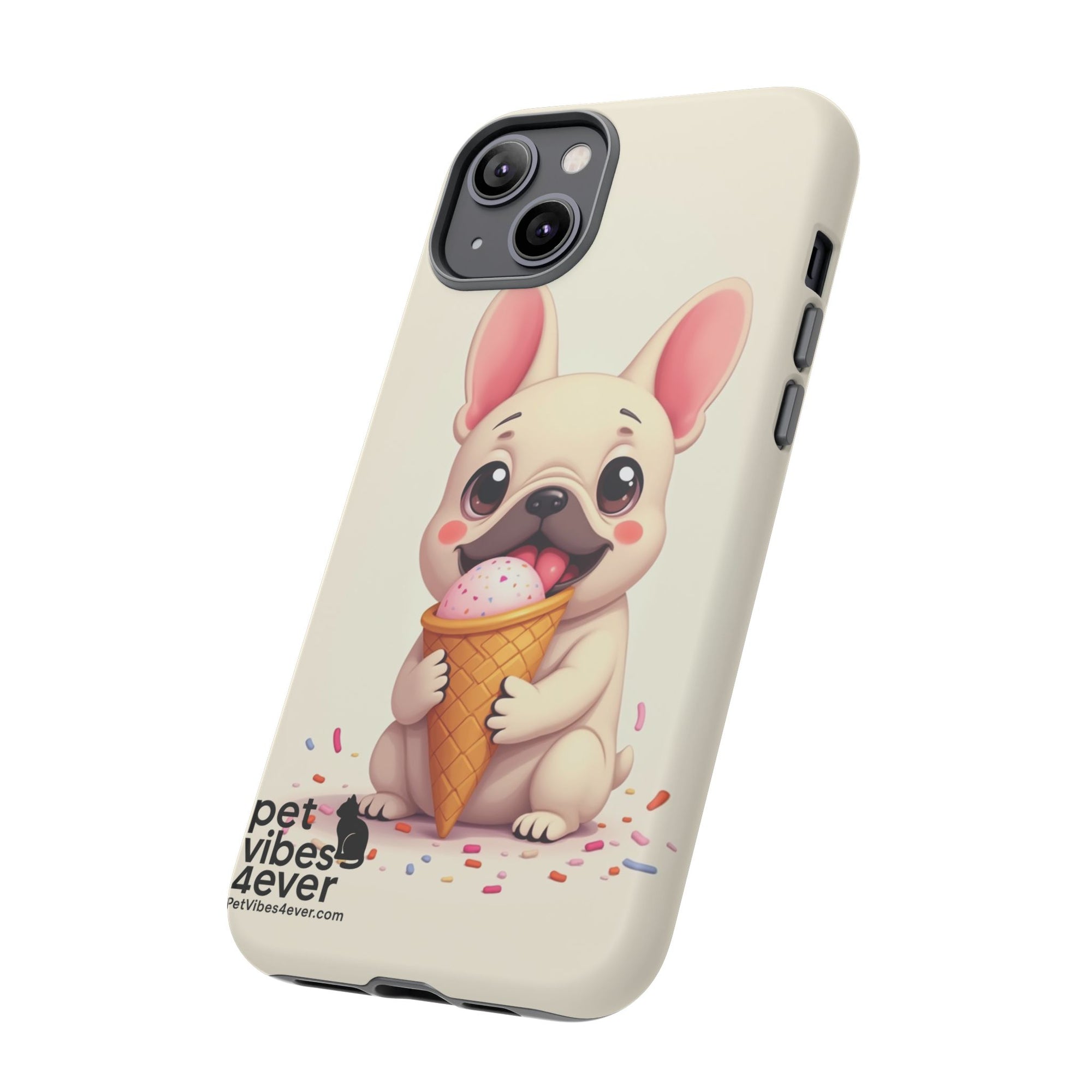 Cute Dog Case, Adorable Puppy Phone Cover, Pet Lover Gift, Ice Cream Design, Fun Accessories for Pet Owners