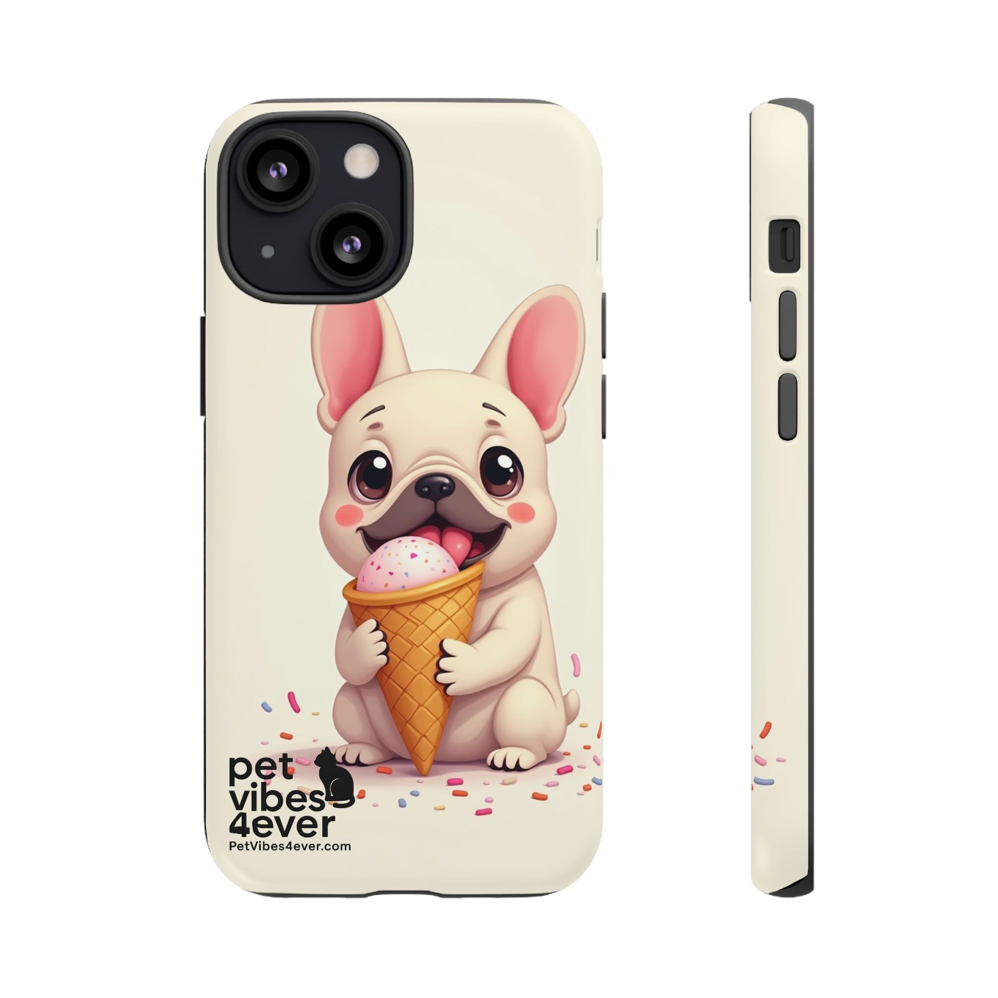 Cute Dog Case, Adorable Puppy Phone Cover, Pet Lover Gift, Ice Cream Design, Fun Accessories for Pet Owners