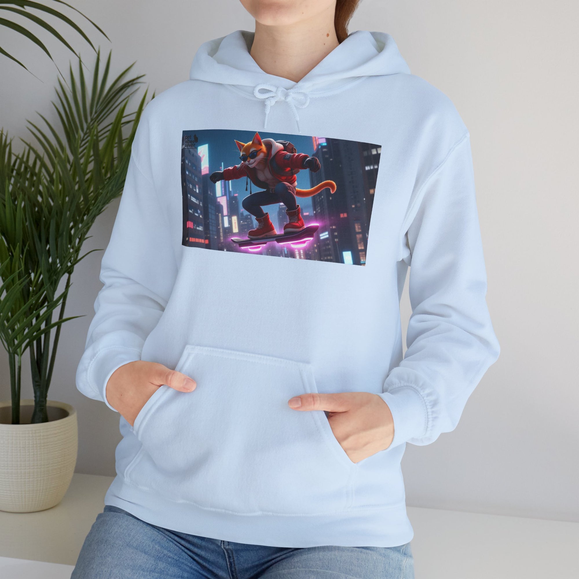 Urban Jungle Unisex Hoodie - Retro Neon Design, Streetwear Sweatshirt, Perfect for Teens, Gift for Video Game Lovers, Cozy Layering
