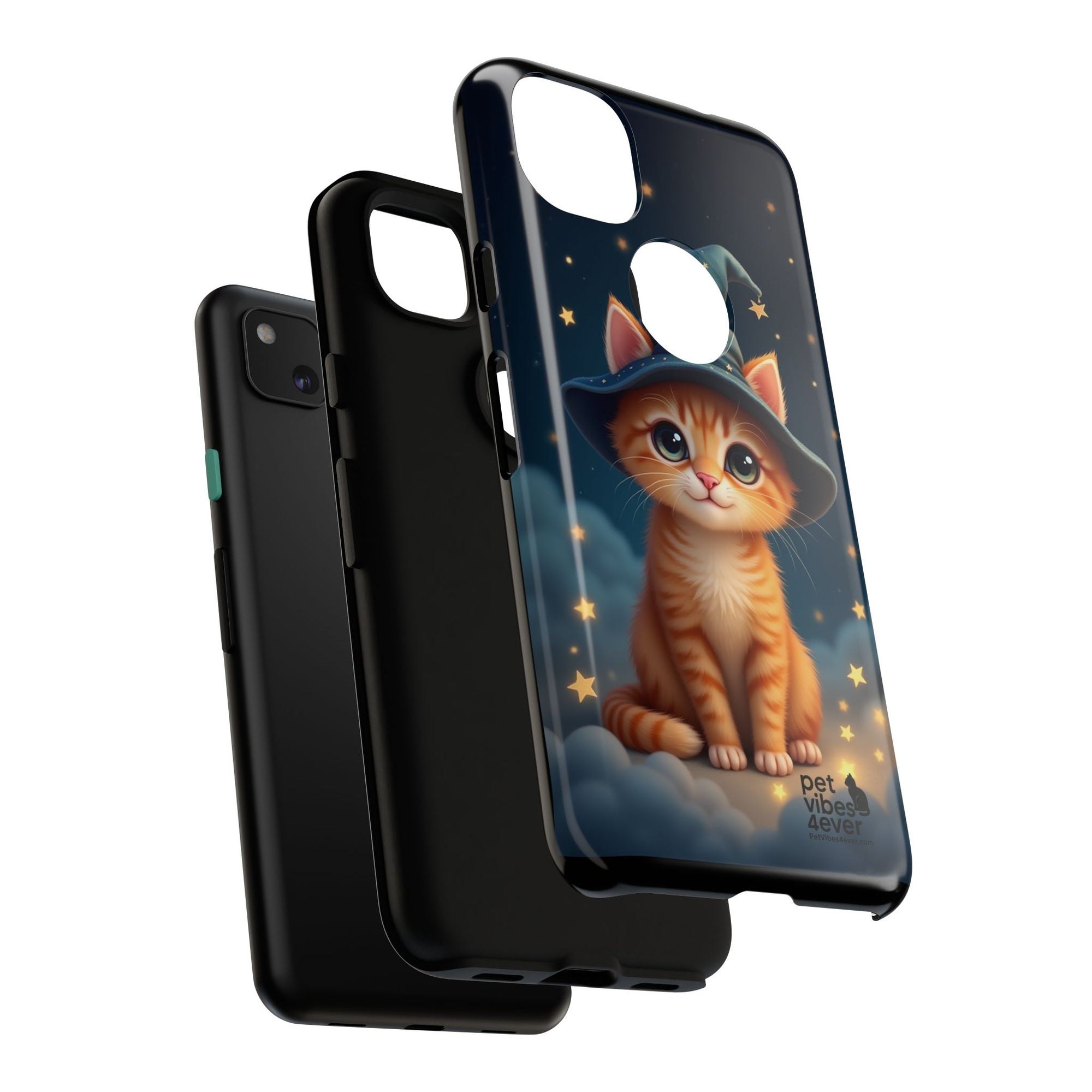 Cat-Themed Phone Case, Cute Cat Case, Pet Lover Gift, Kawaii Phone Accessory, Celestial Cat Design, Stylish Gadget Protector