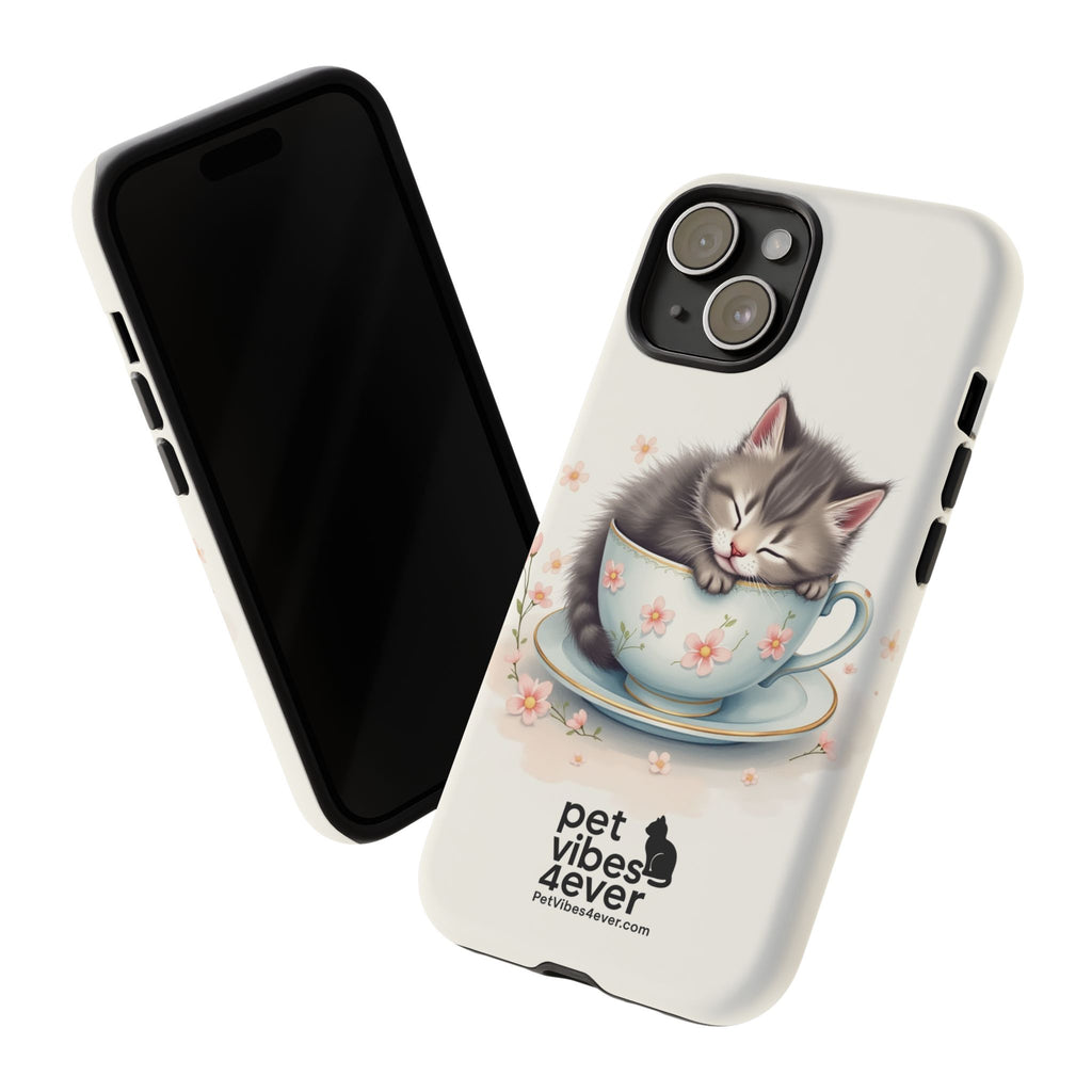 Cute Cat Phone Case - Tough Cases for Animal Lovers, Pet Gifts, Phone Accessories, Kitten Merchandise, Cute Cat Decor