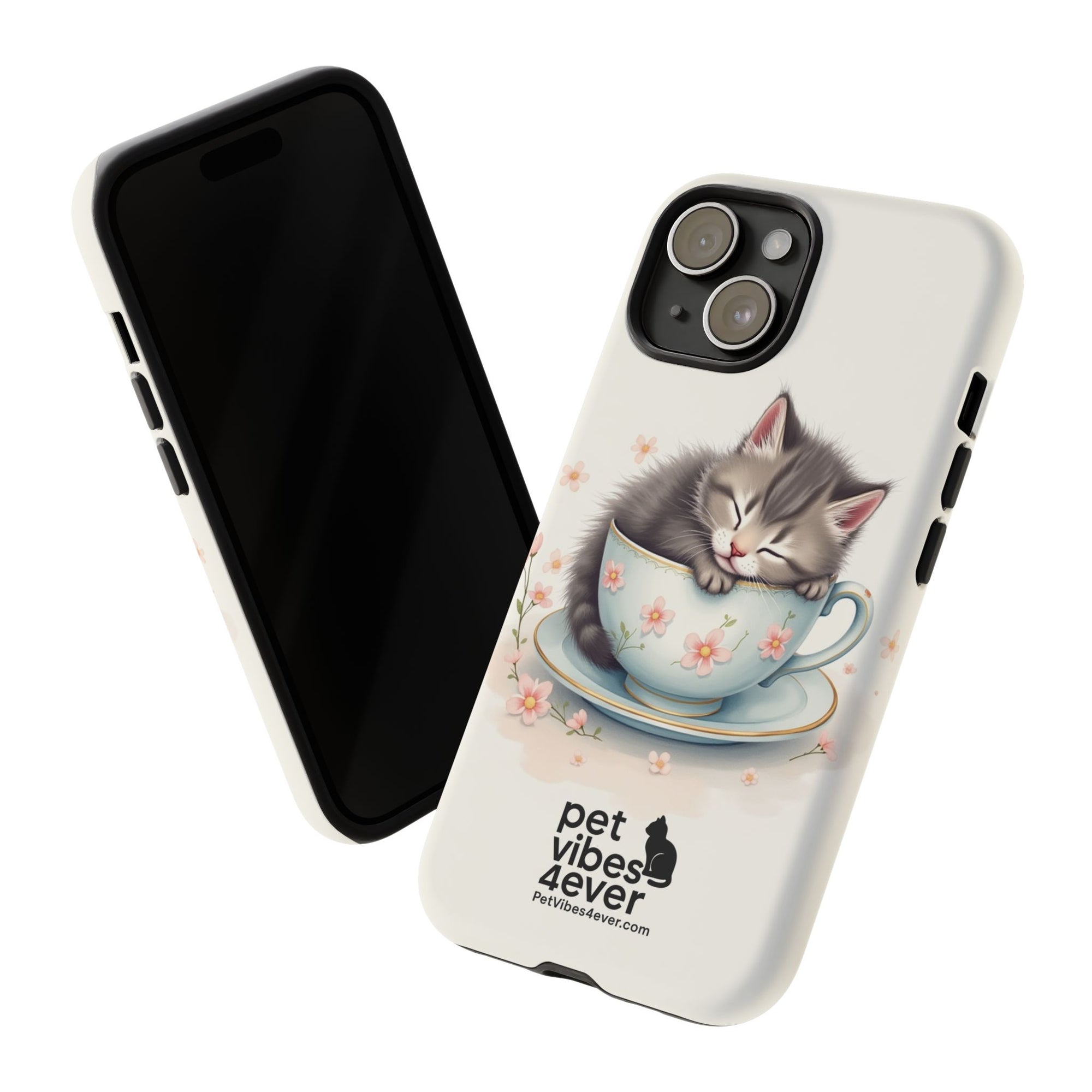 Cute Cat Phone Case - Tough Cases for Animal Lovers, Pet Gifts, Phone Accessories, Kitten Merchandise, Cute Cat Decor