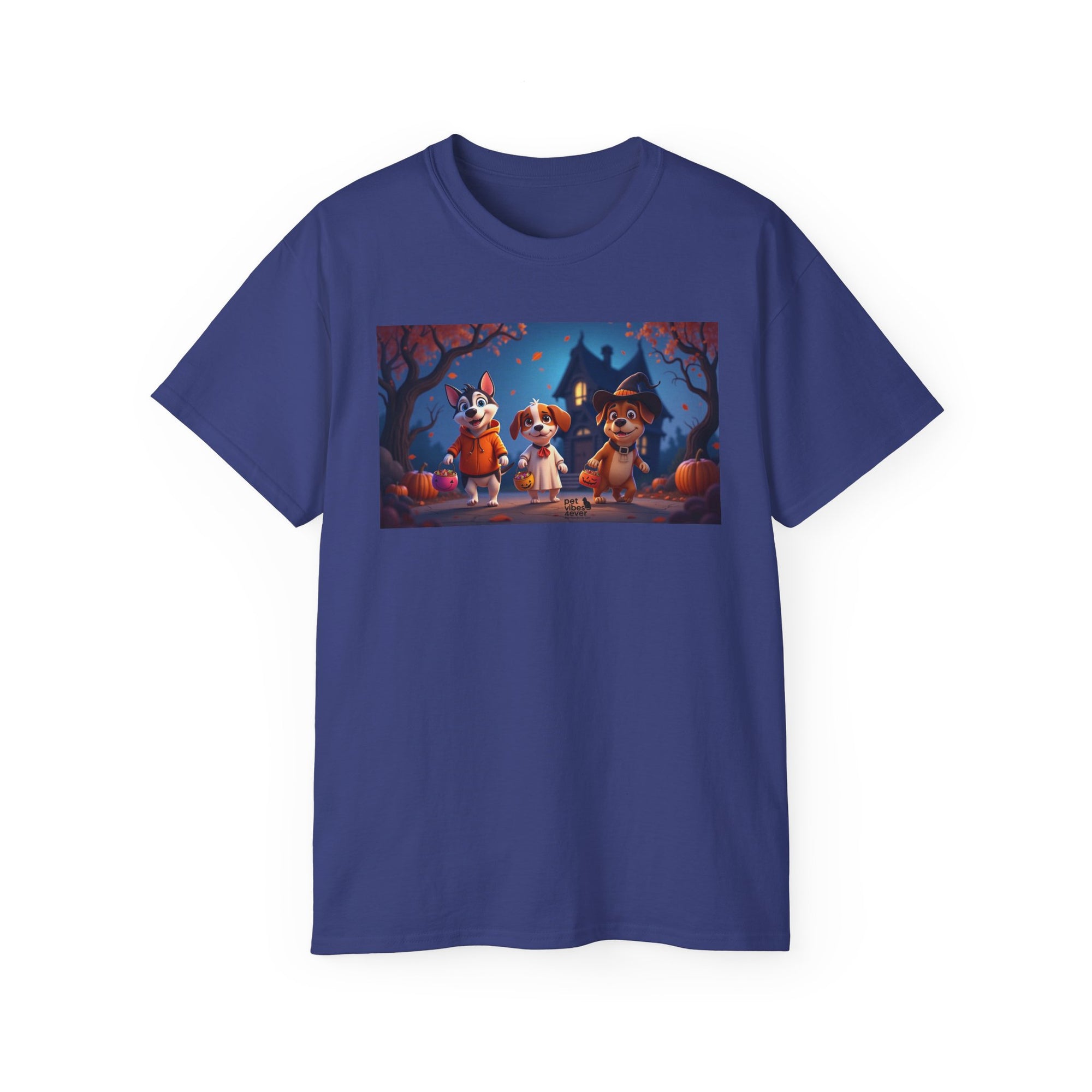 Whimsical Halloween Animal Tee, Unisex Cotton Shirt, Cute Graphic Tee, Fall Festival Apparel, Spooky Season Gift