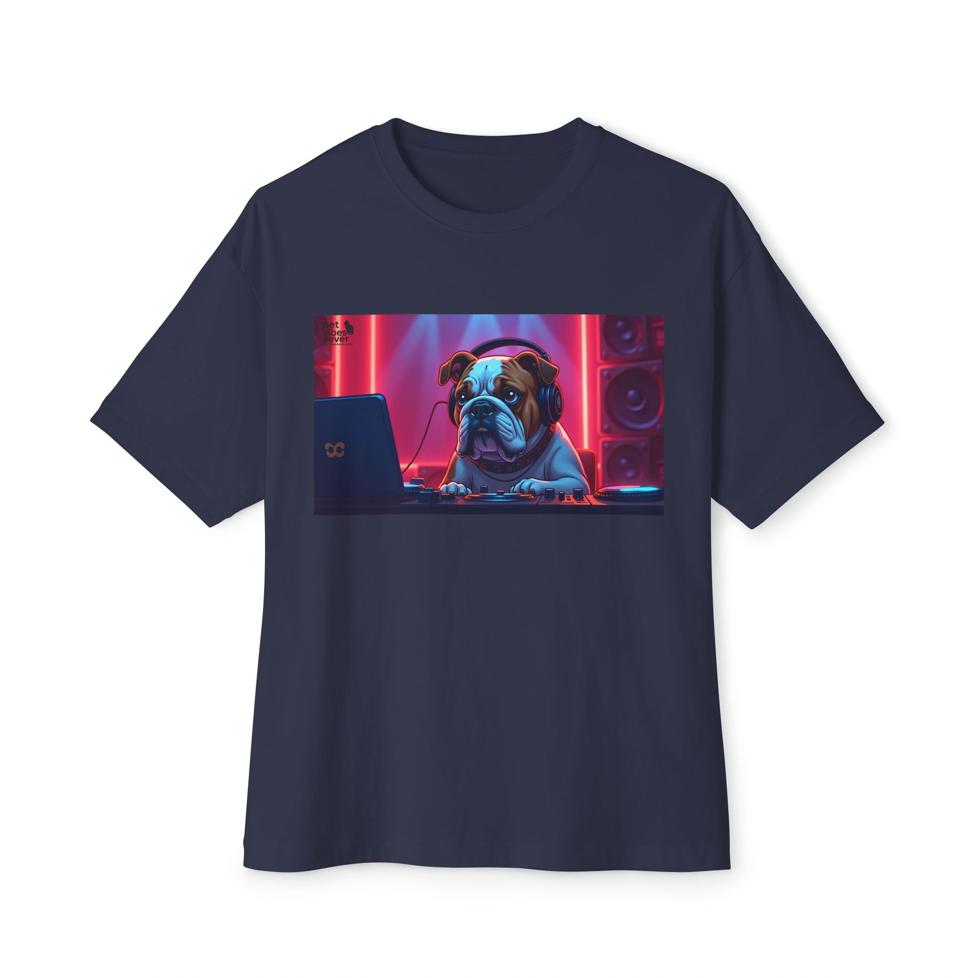 DJ Dog Graphic Tee, Trendy Unisex Oversized T-Shirt, Music Lover Gift, Casual Streetwear, Pet Lover Apparel