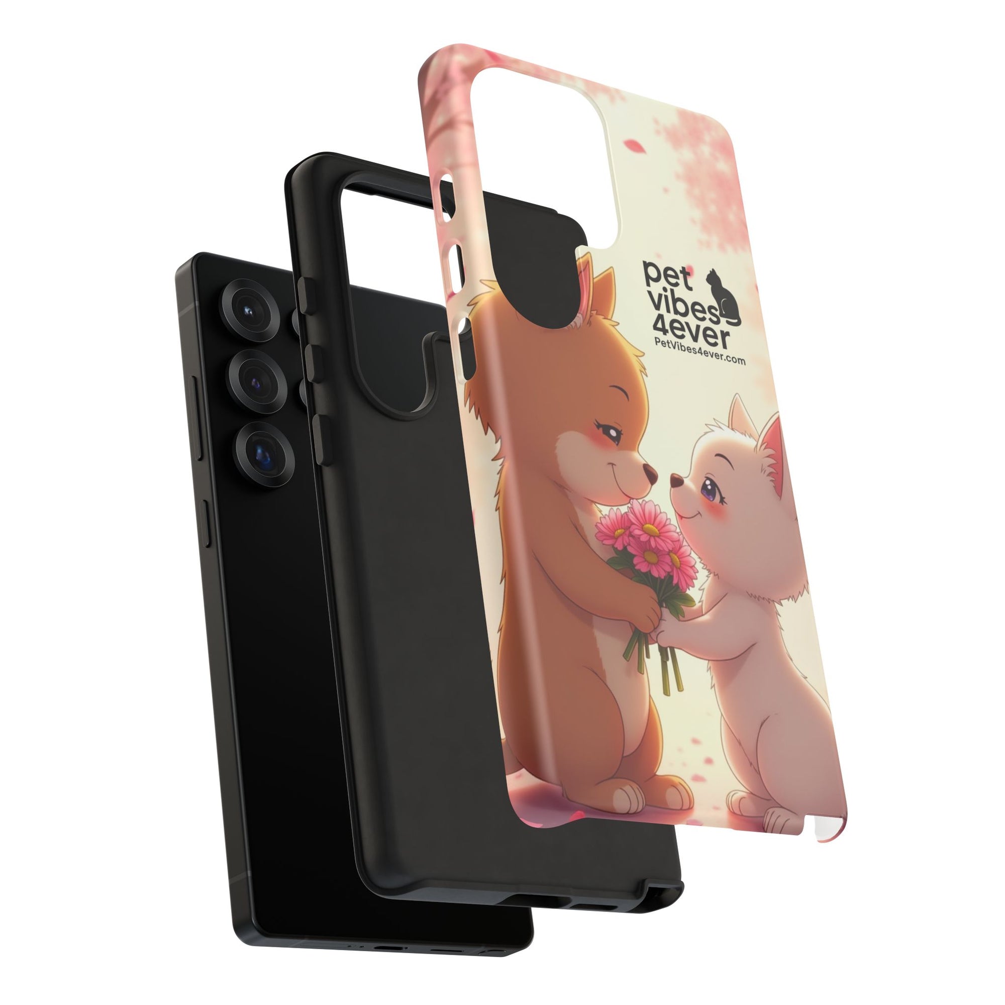 Cute Pet Themed Phone Case, Animal Lovers Gift, Valentine's Day, Cute Phone Cover, Pet Vibes Forever