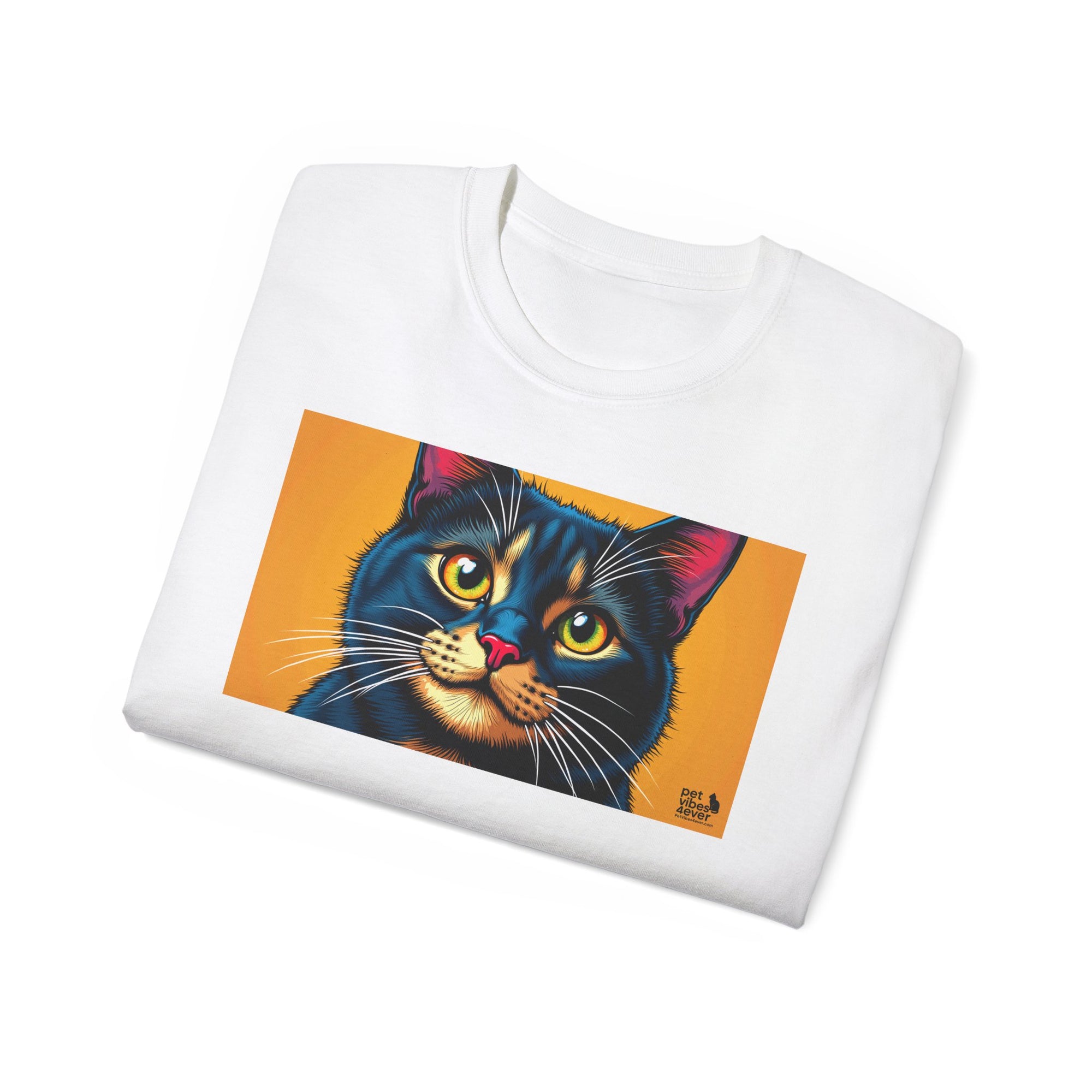 Whimsical Cat Art Tee, Funny Cat Lover Shirt, Gift for Cat Owners, Unique Pet Theme Apparel, Cozy Everyday Wear, Birthday Gift