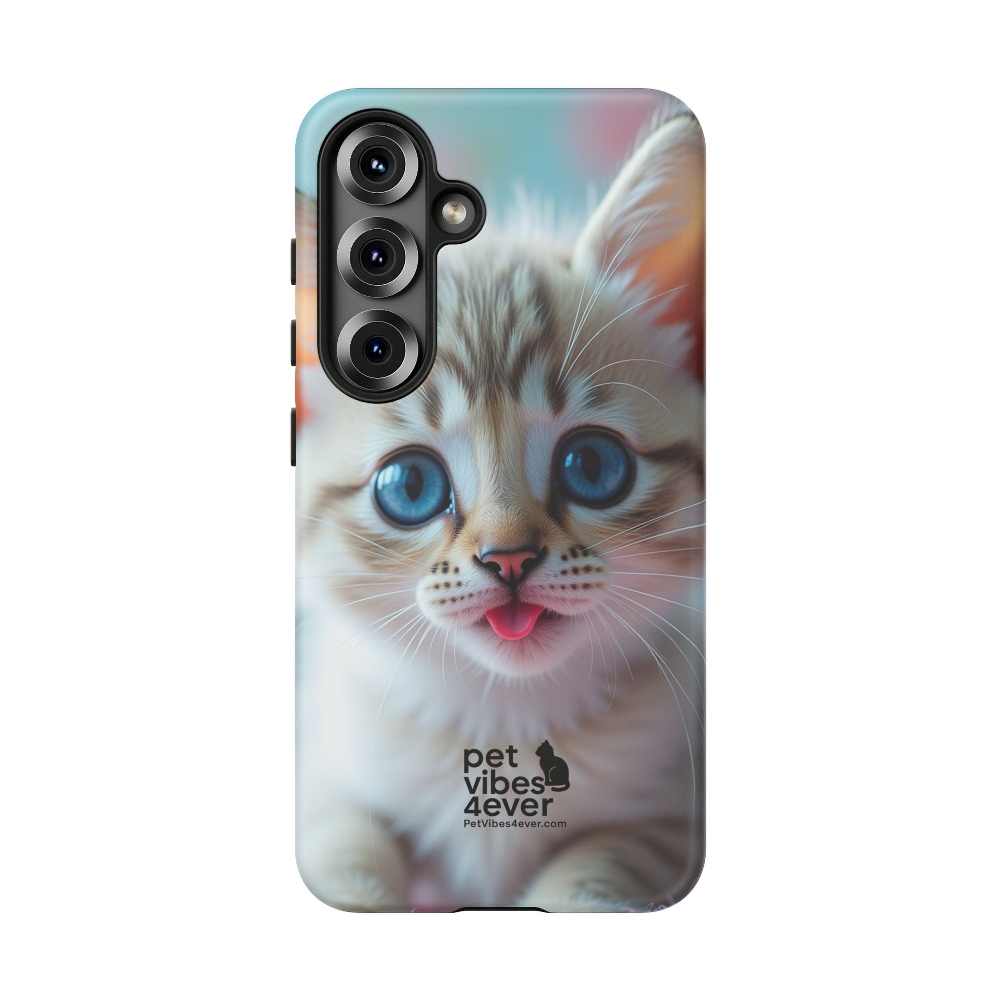 Cute Cat Phone Case with Pet Vibes, Perfect Gift for Cat Lovers, Fun Tech Accessories for Birthdays, Animal Lovers, Kawaii Style