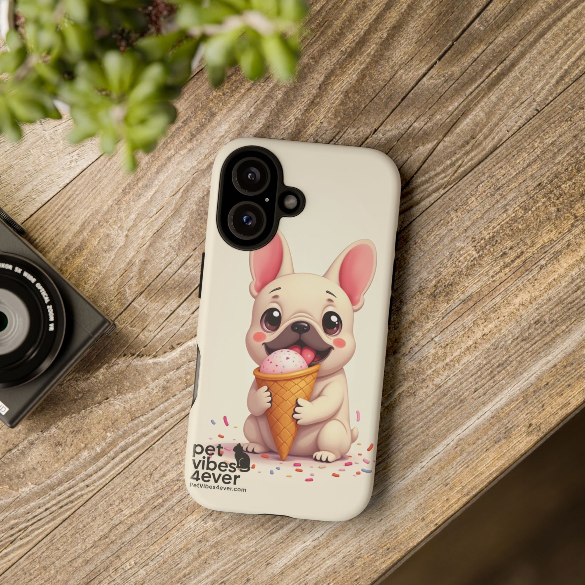 Cute Dog Case, Adorable Puppy Phone Cover, Pet Lover Gift, Ice Cream Design, Fun Accessories for Pet Owners