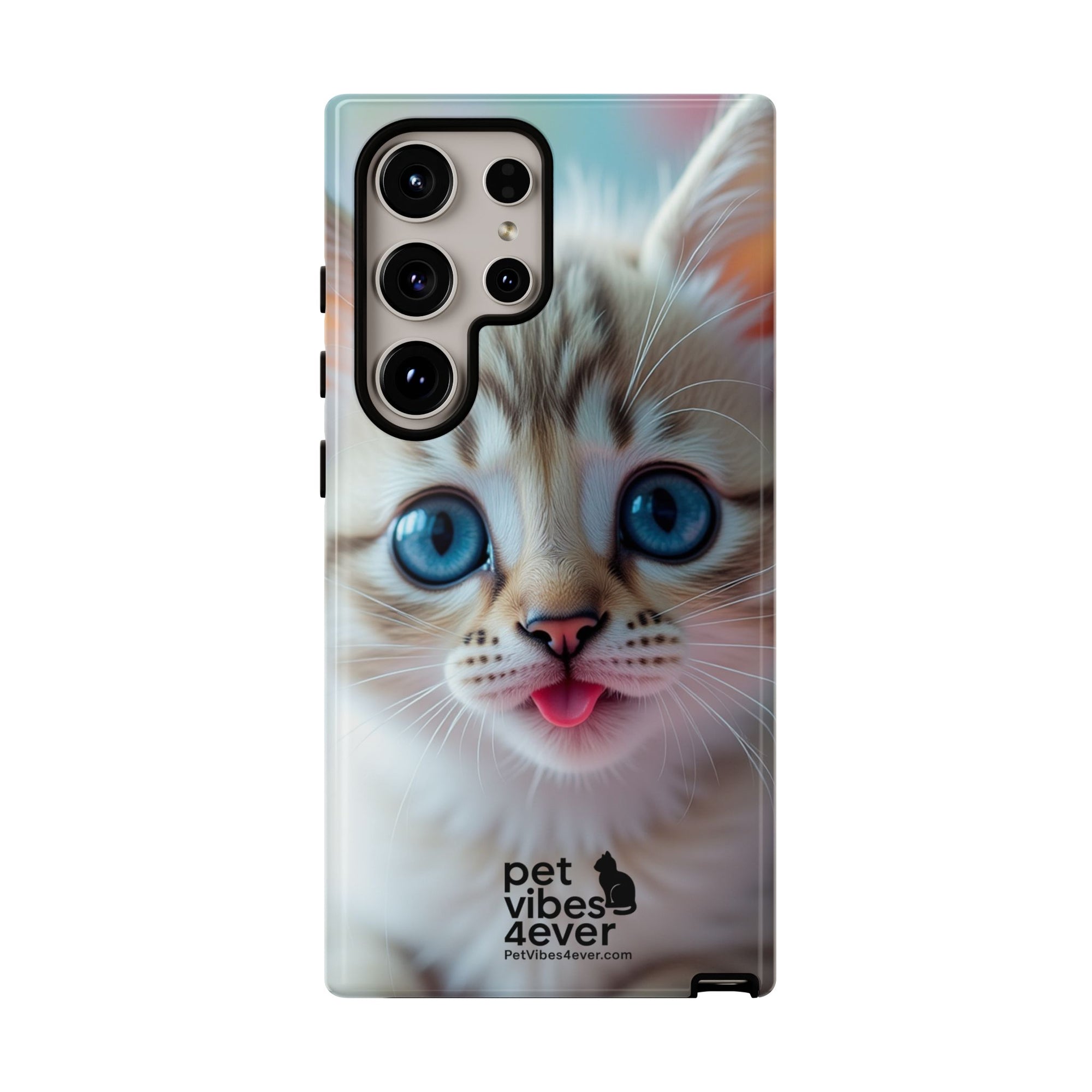 Cute Cat Phone Case with Pet Vibes, Perfect Gift for Cat Lovers, Fun Tech Accessories for Birthdays, Animal Lovers, Kawaii Style