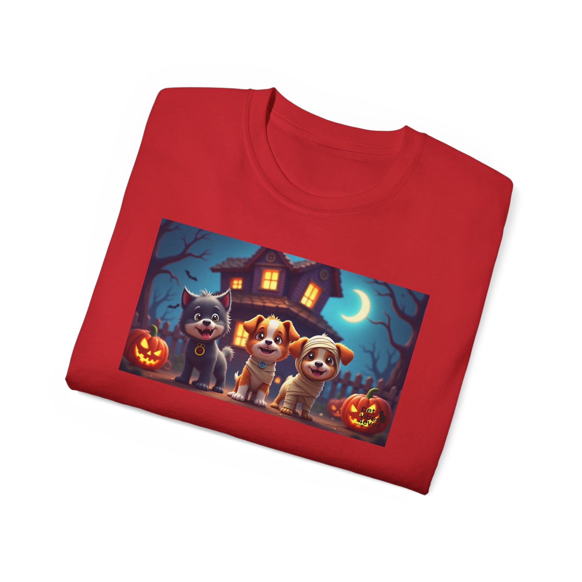 Halloween Pet Tee, Unisex Ultra Cotton T-Shirt, Cute Dog T-Shirt, Pet Lovers Gift, Halloween Costume Top