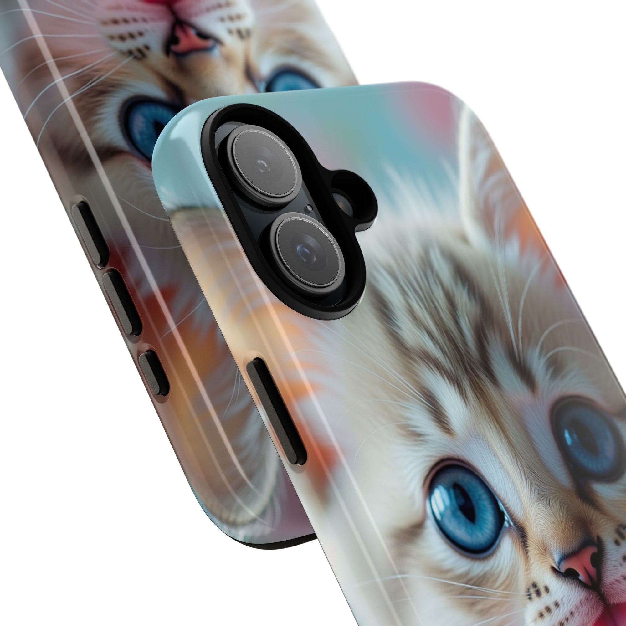 Cute Cat Phone Case, Pet Lover Gift, Unique Phone Cover, Animal Design Accessory, Fun Pet Vibes, Kitty Protection Shell