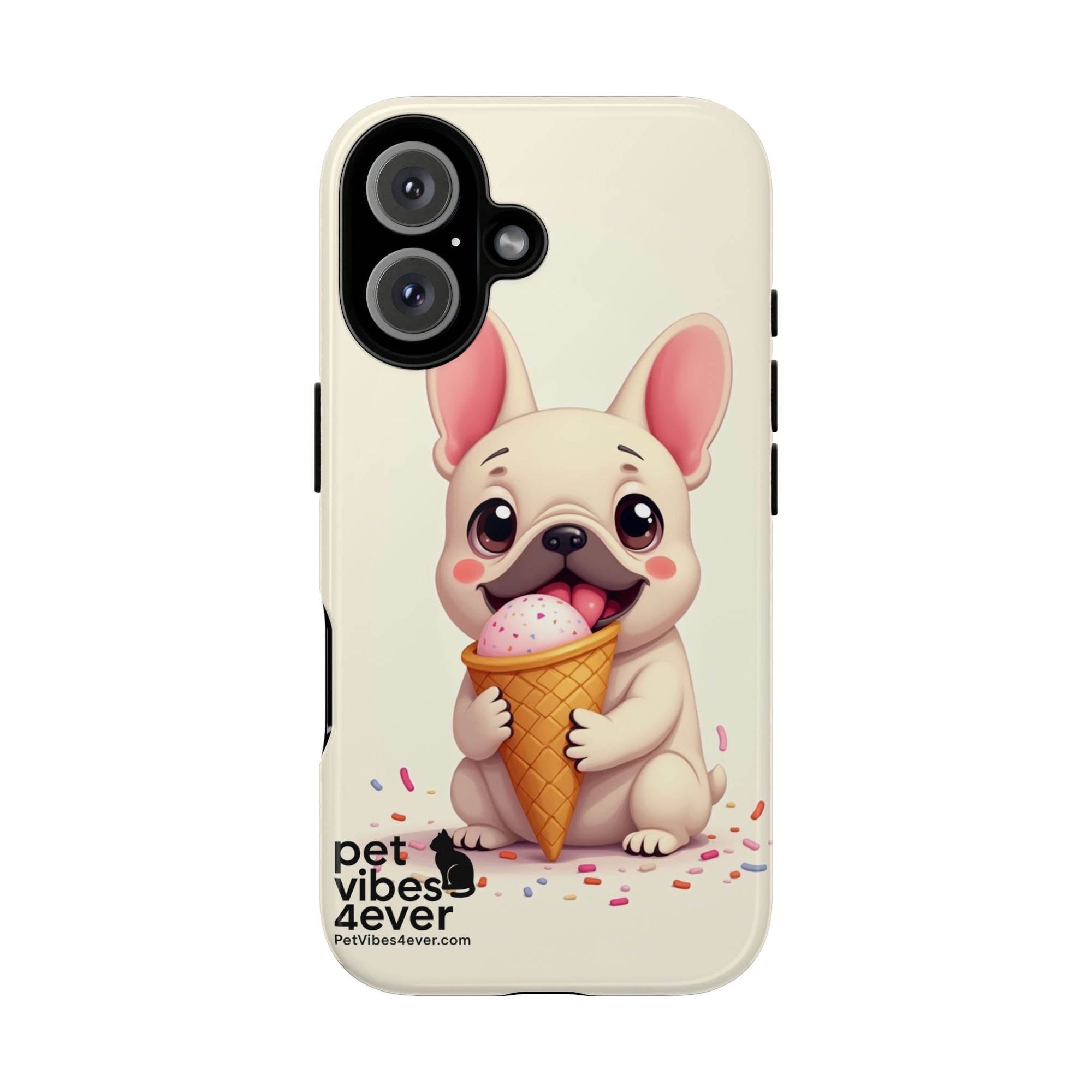 Cute Dog Case, Adorable Puppy Phone Cover, Pet Lover Gift, Ice Cream Design, Fun Accessories for Pet Owners