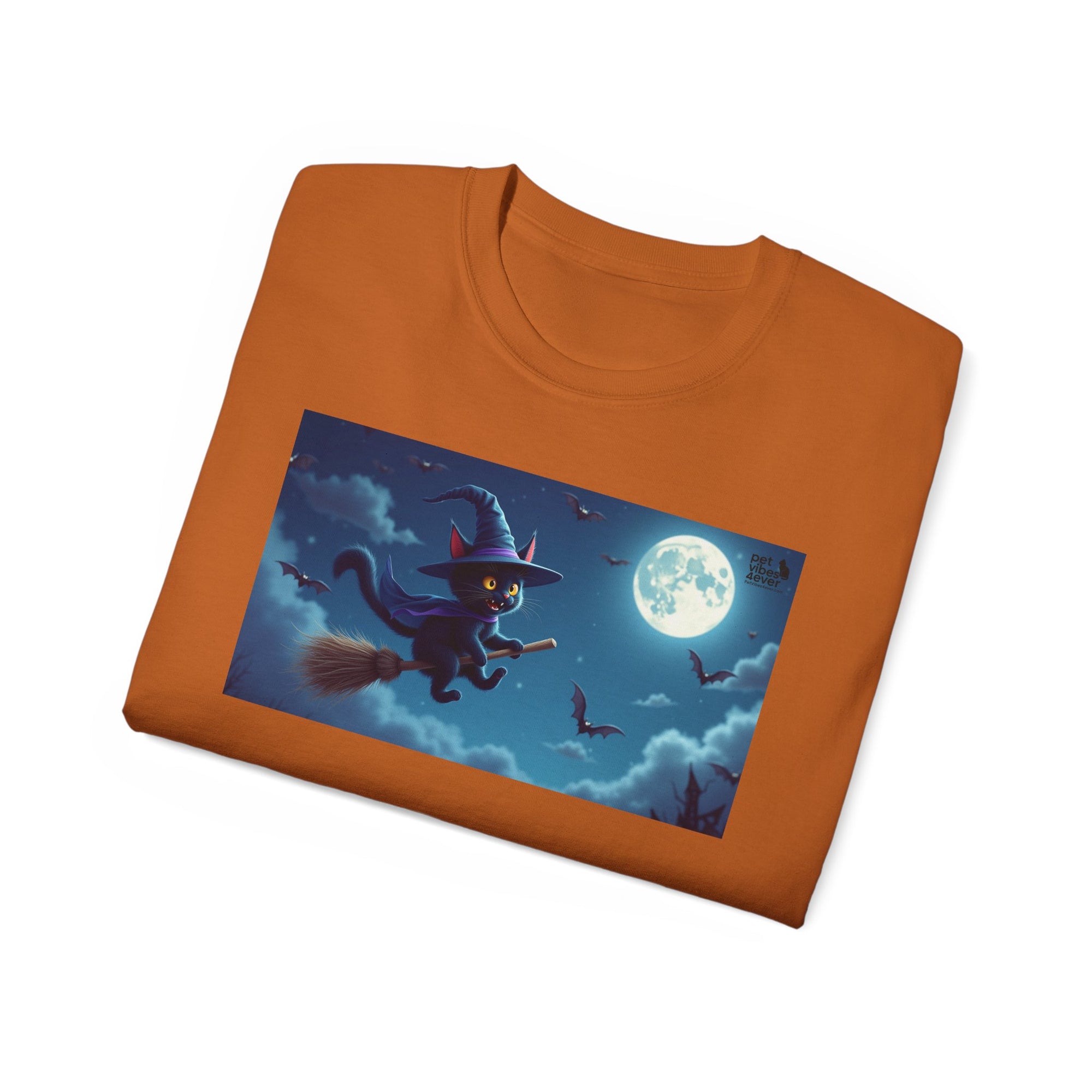 Moonlit Witch Unisex Tee | Spooky Vibes, Halloween Must-Have, Cozy Gift, Comfortable Everyday Wear, Magical Spirit Apparel