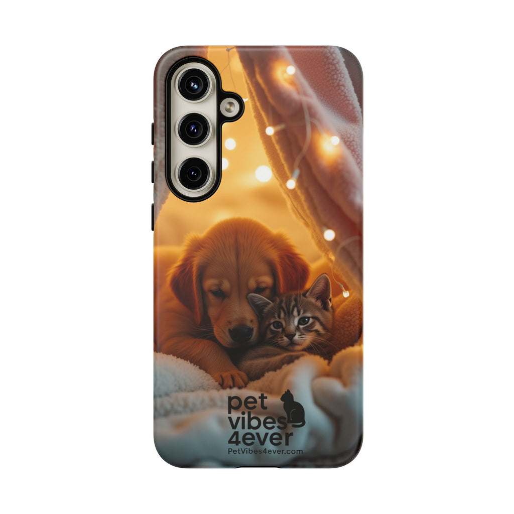 Pet Vibes Phone Case - Cute Dog & Cat Design, Animal Lover Gift, Customizable Pet Phone Cover, Collage Print Case for Kids