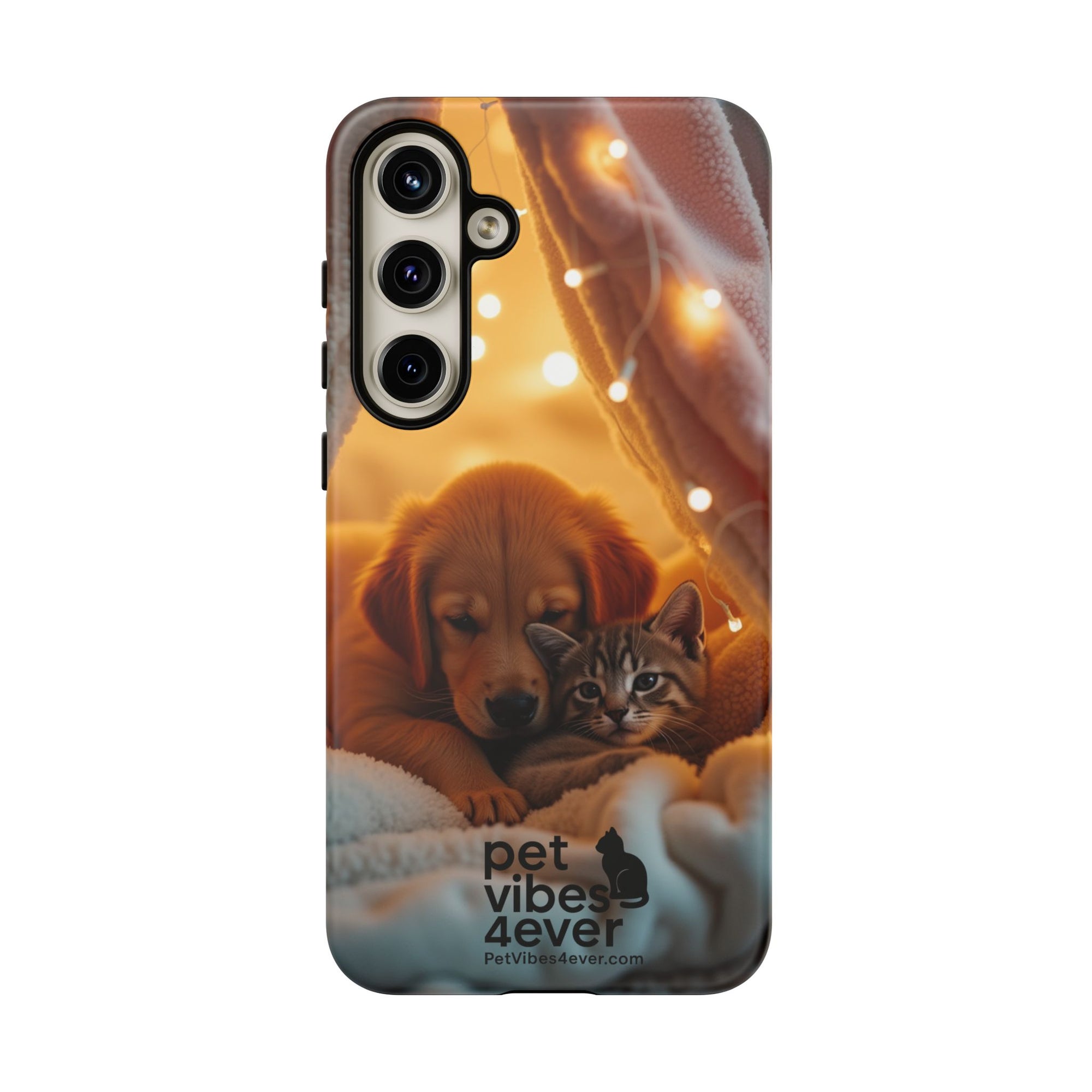 Pet Vibes Phone Case - Cute Dog & Cat Design, Animal Lover Gift, Customizable Pet Phone Cover, Collage Print Case for Kids