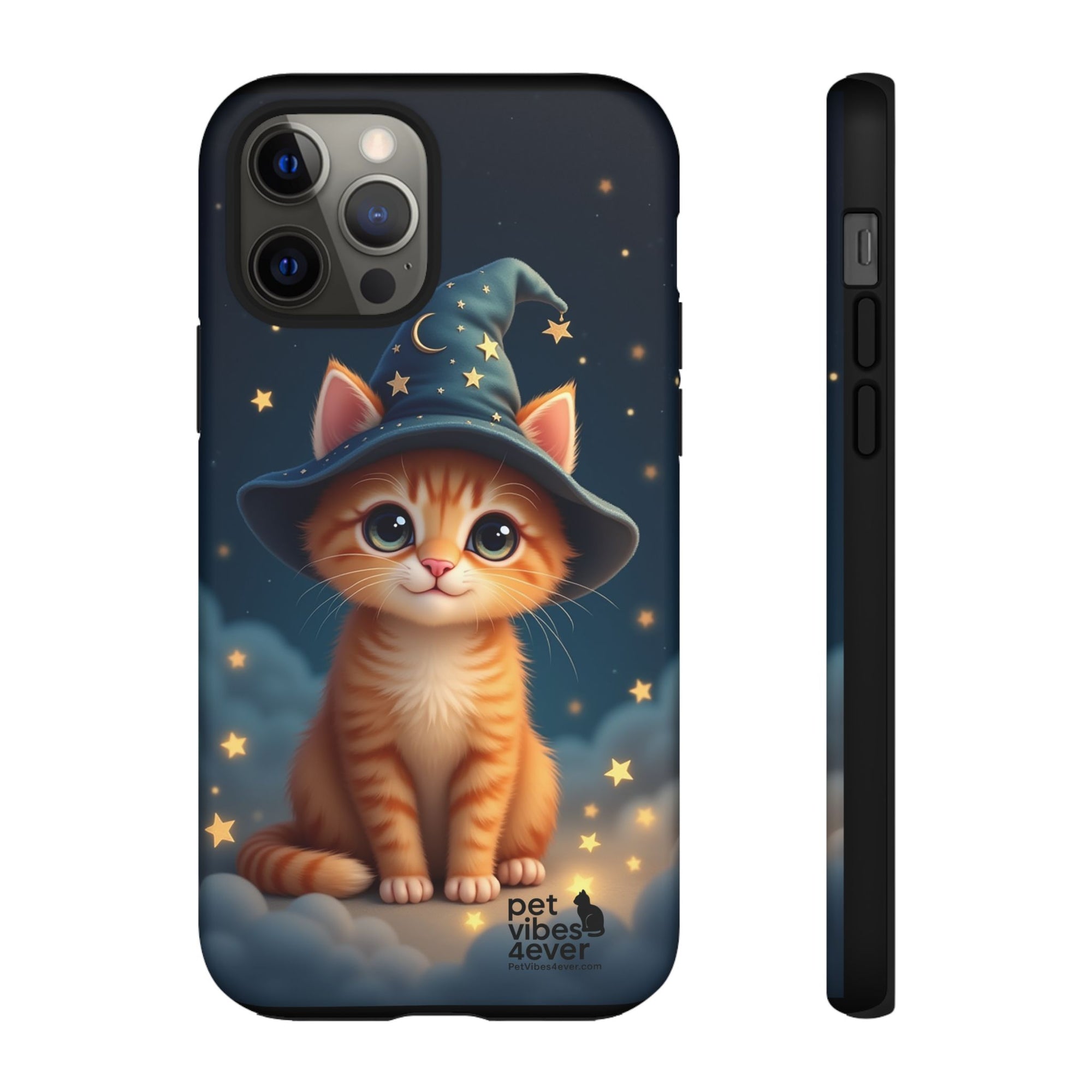 Cat-Themed Phone Case, Cute Cat Case, Pet Lover Gift, Kawaii Phone Accessory, Celestial Cat Design, Stylish Gadget Protector