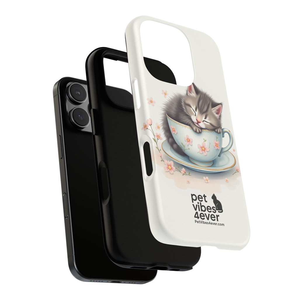 Cute Cat Phone Case - Tough Cases for Animal Lovers, Pet Gifts, Phone Accessories, Kitten Merchandise, Cute Cat Decor