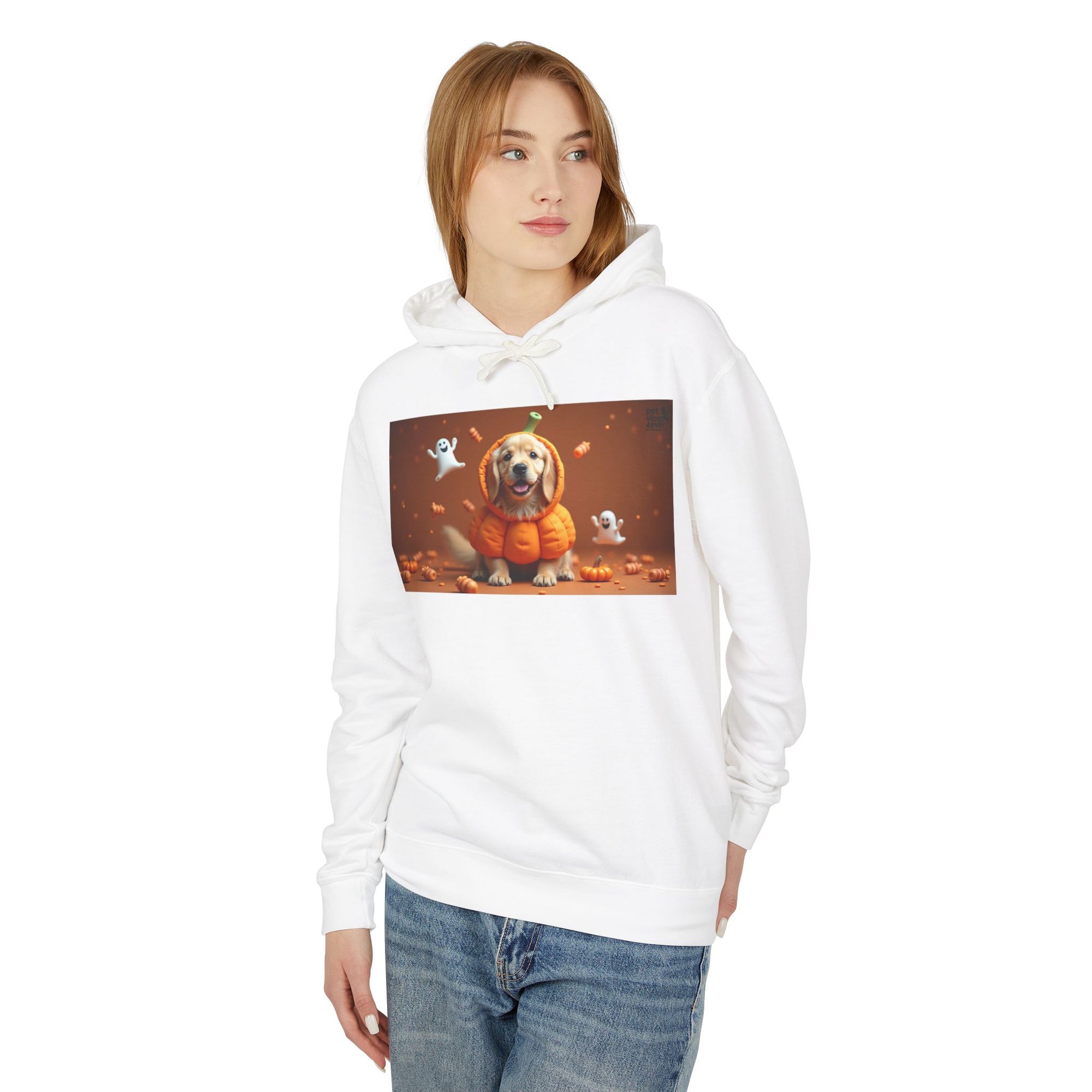 Cozy Halloween Dog Hoodie, Unisex Lightweight Sweatshirt, Perfect Fall Gift, Pet Lovers Apparel, Spooky Season Sweatshirt