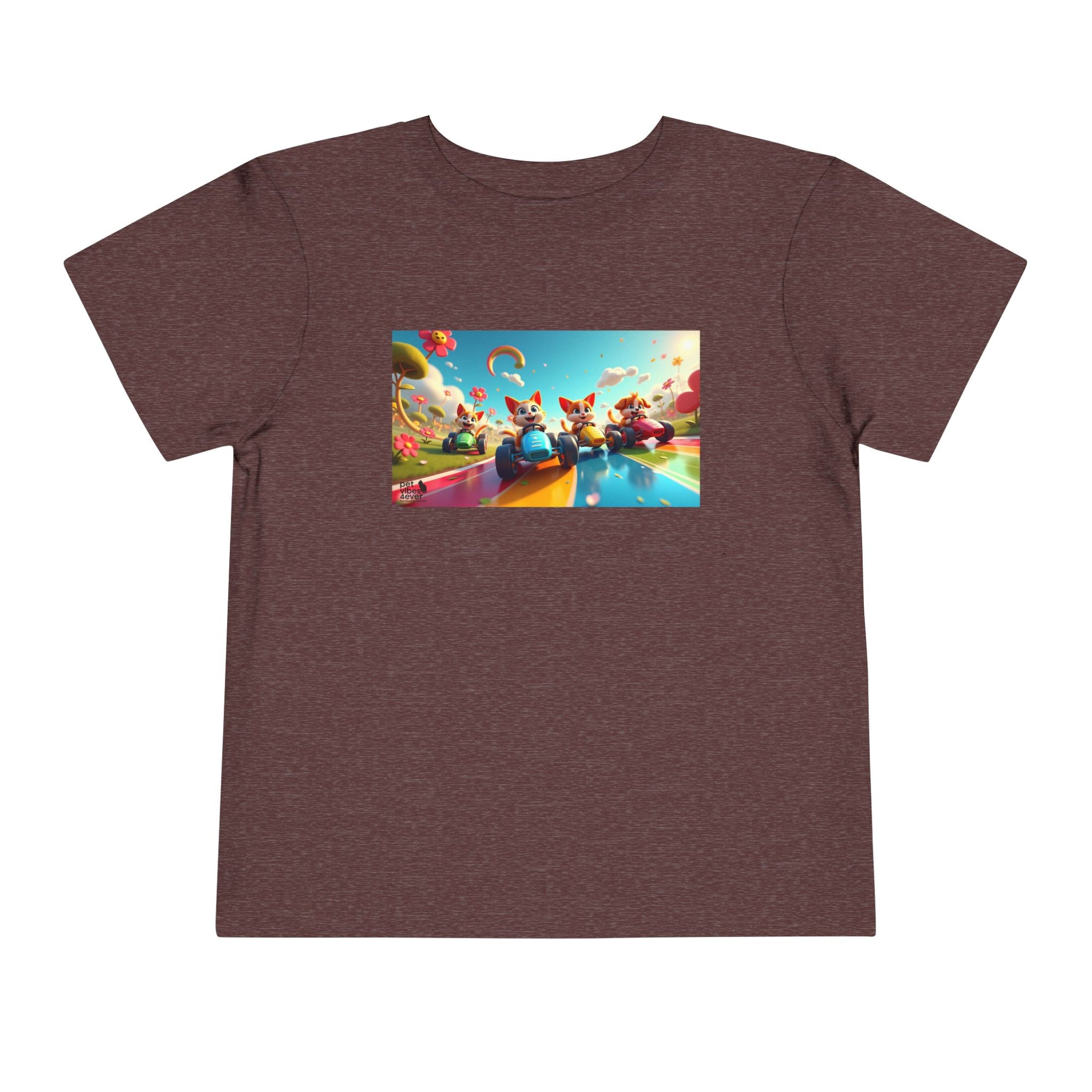 Colorful Toddler Short Sleeve Tee, Fun Kids T-Shirt, Summer Playwear, Birthday Gift, Rainbow Design Tee, Everyday Playwear