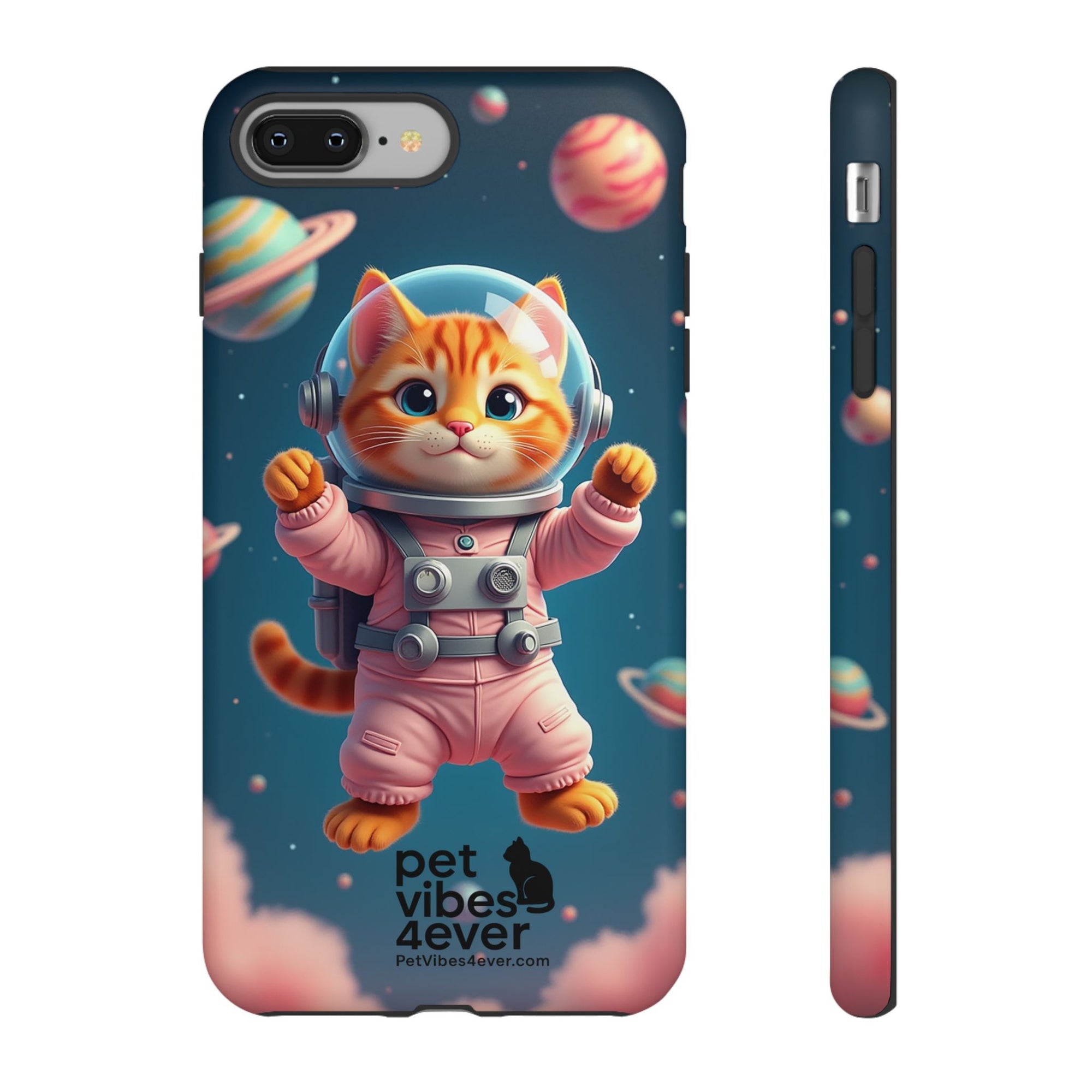 Cute Cat Phone Case, Cat Lovers Gift, Astrological Accessories, Fun Tech Gear, Space Theme Phone Cover