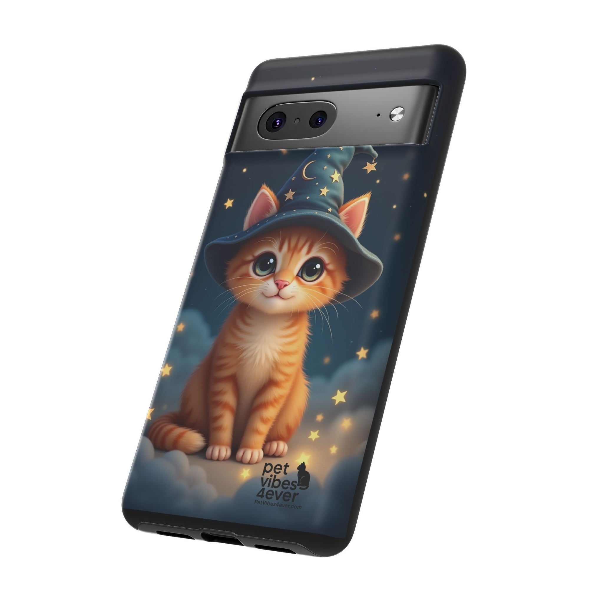 Cat-Themed Phone Case, Cute Cat Case, Pet Lover Gift, Kawaii Phone Accessory, Celestial Cat Design, Stylish Gadget Protector