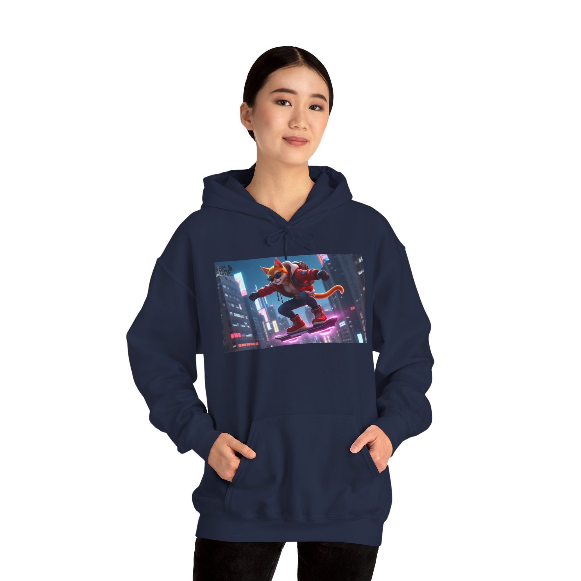 Urban Jungle Unisex Hoodie - Retro Neon Design, Streetwear Sweatshirt, Perfect for Teens, Gift for Video Game Lovers, Cozy Layering
