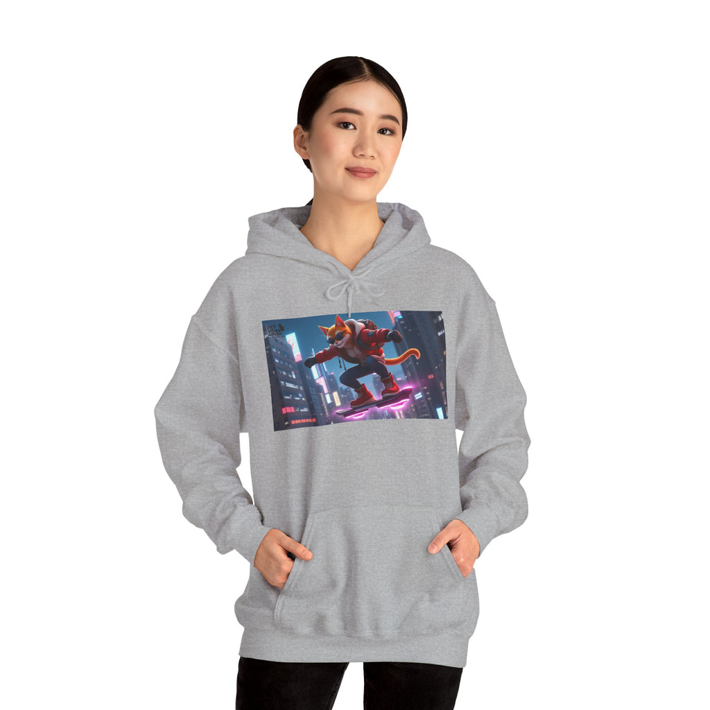 Urban Jungle Unisex Hoodie - Retro Neon Design, Streetwear Sweatshirt, Perfect for Teens, Gift for Video Game Lovers, Cozy Layering