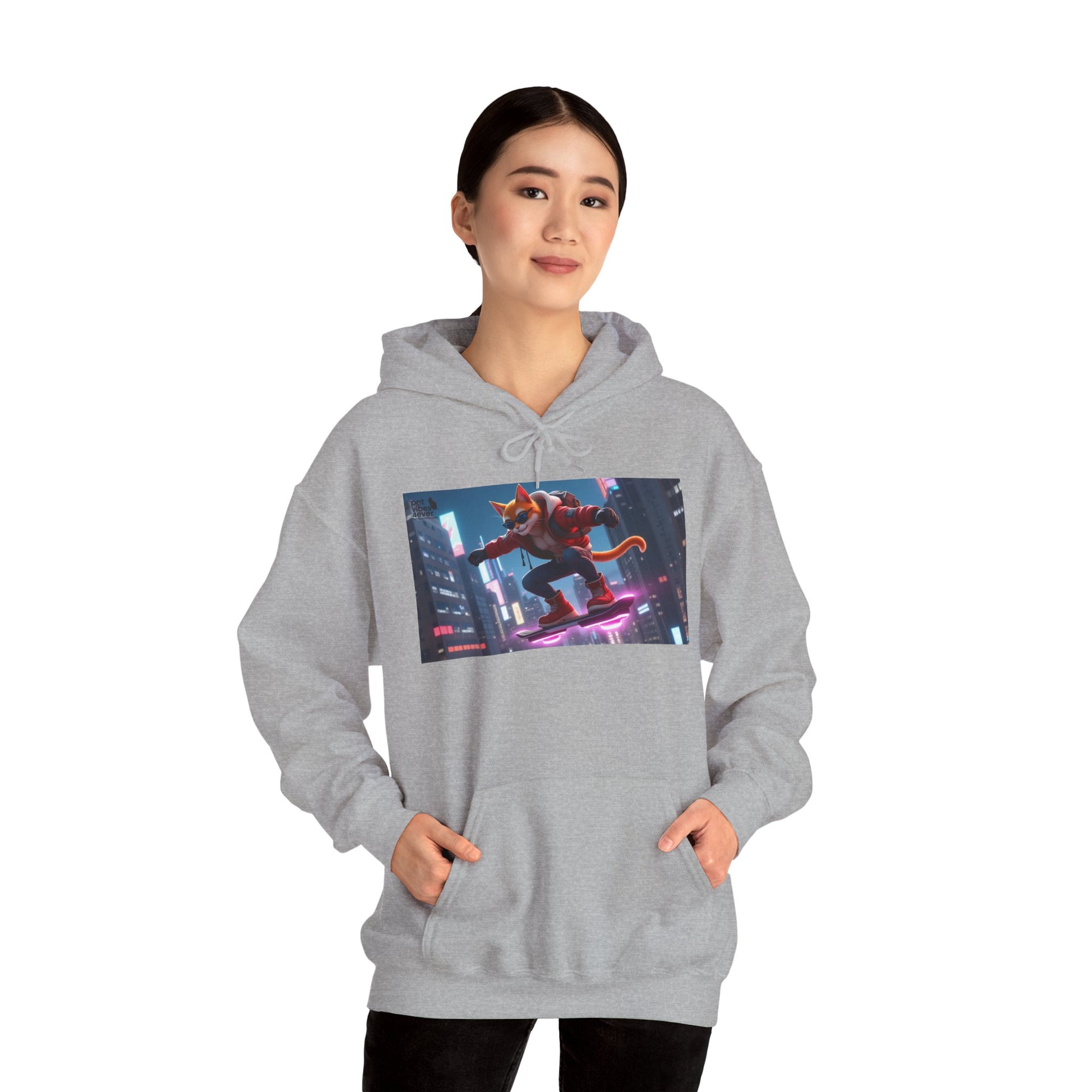 Urban Jungle Unisex Hoodie - Retro Neon Design, Streetwear Sweatshirt, Perfect for Teens, Gift for Video Game Lovers, Cozy Layering