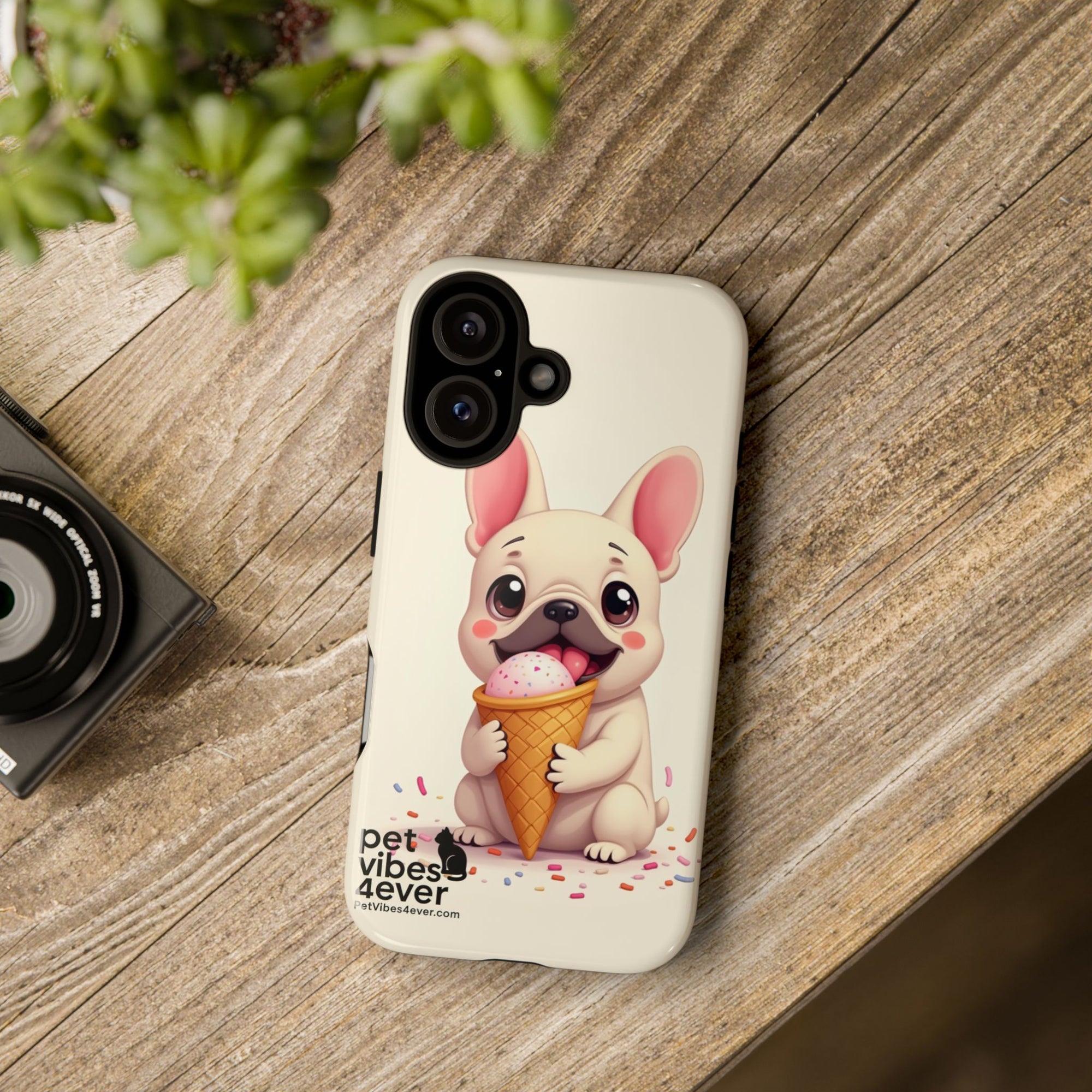 Cute Dog Case, Adorable Puppy Phone Cover, Pet Lover Gift, Ice Cream Design, Fun Accessories for Pet Owners