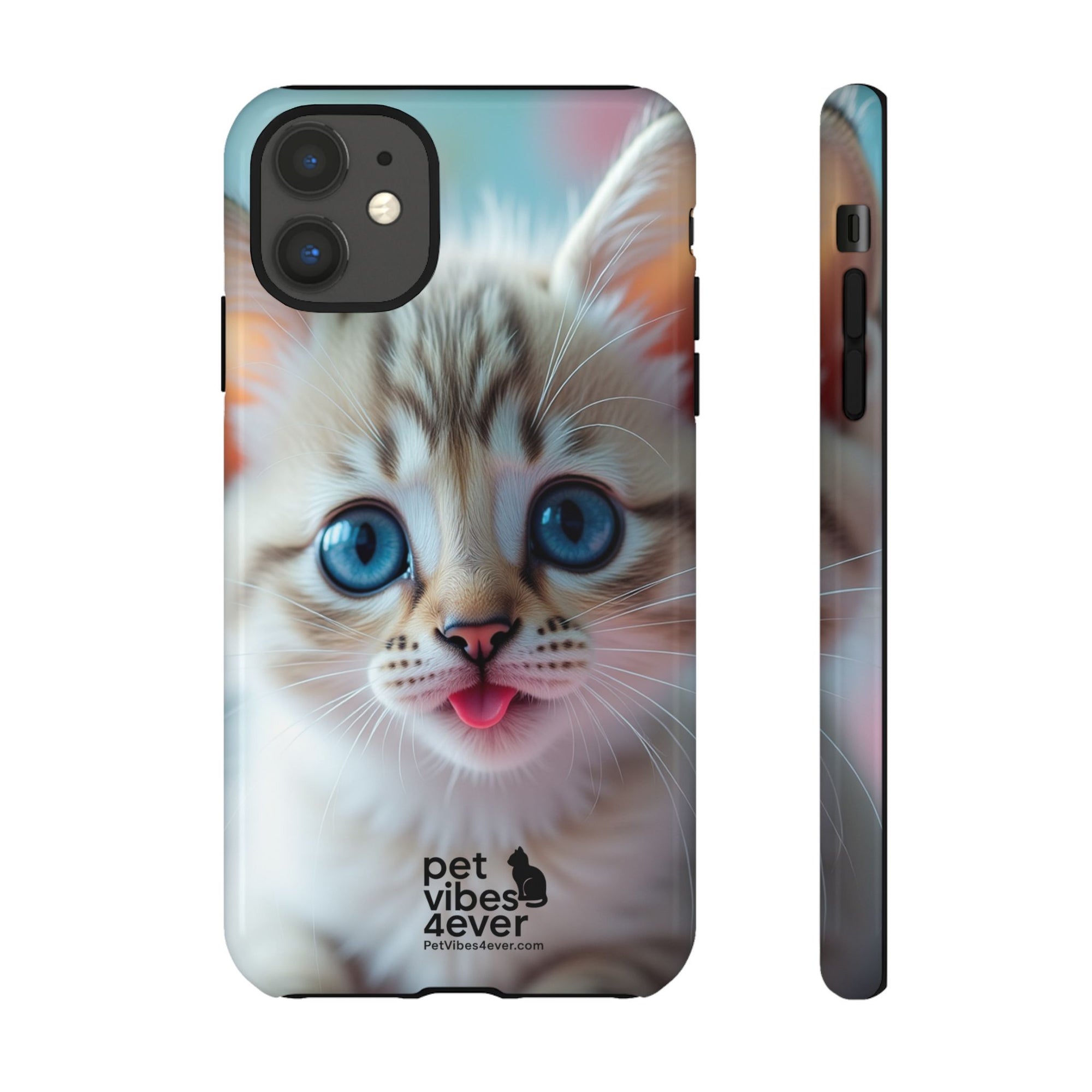 Cute Cat Phone Case, Pet Lover Gift, Unique Phone Cover, Animal Design Accessory, Fun Pet Vibes, Kitty Protection Shell