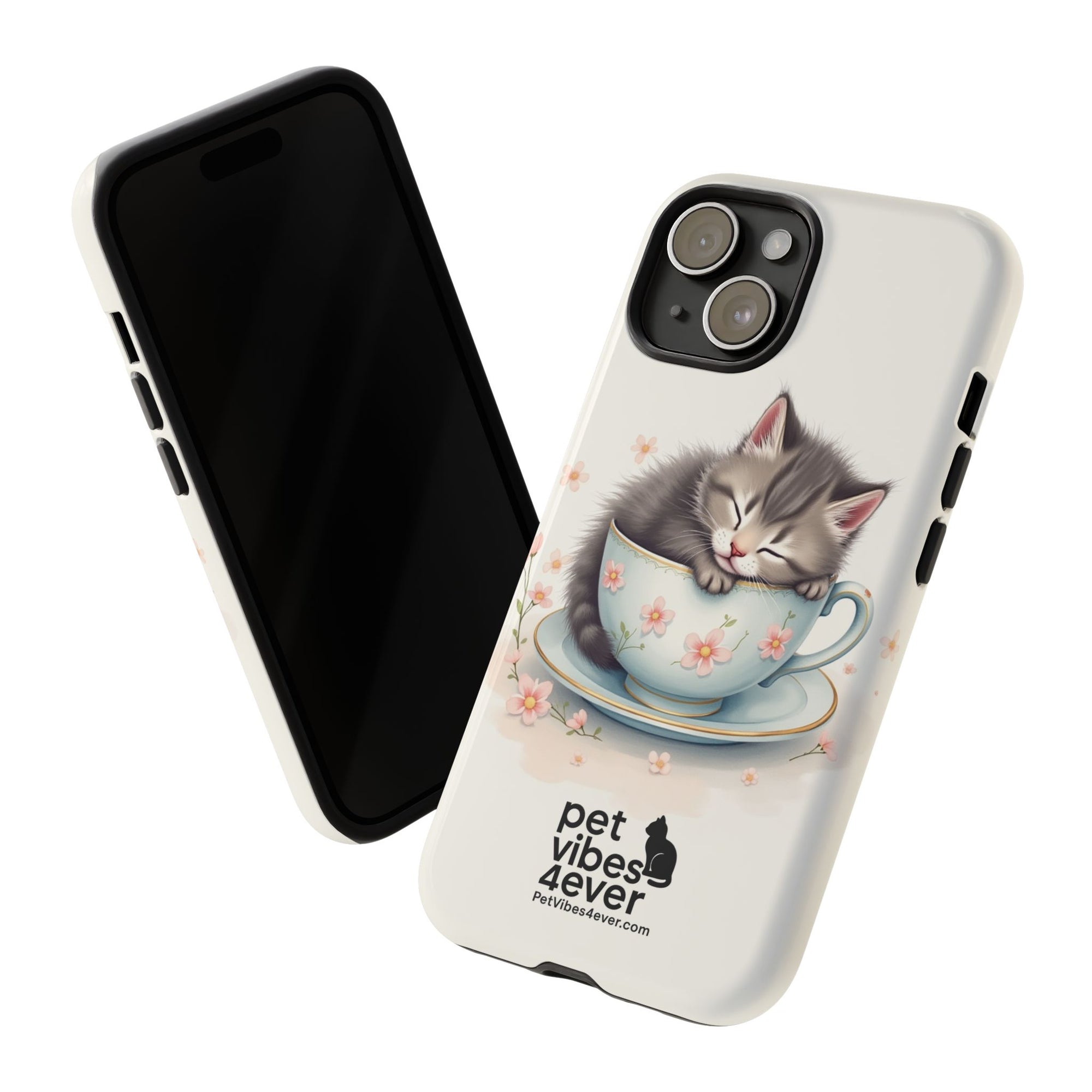 Cute Cat Phone Case - Tough Cases for Animal Lovers, Pet Gifts, Phone Accessories, Kitten Merchandise, Cute Cat Decor
