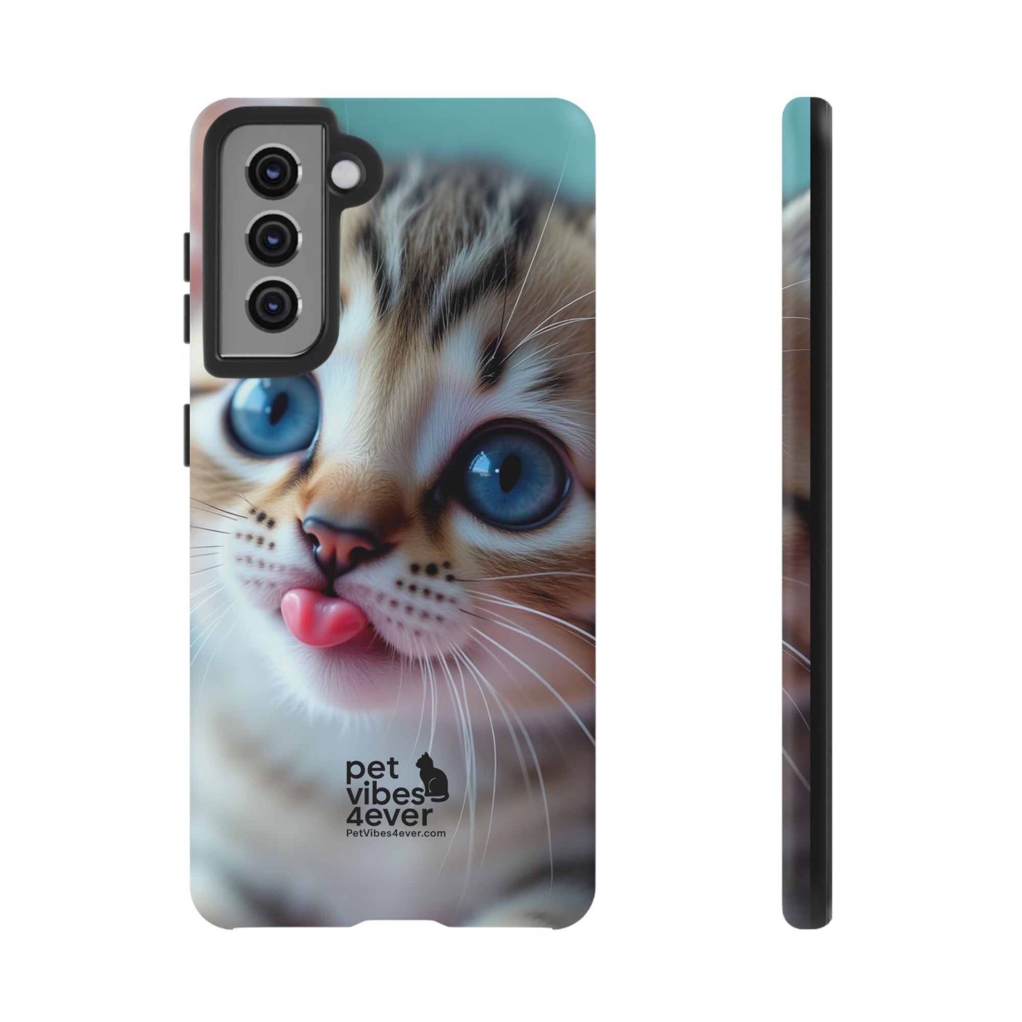 Cute Cat Phone Case, Pet Lover Gift, Durable Phone Cover, Animal Print Case, Cute Kitten Accessory