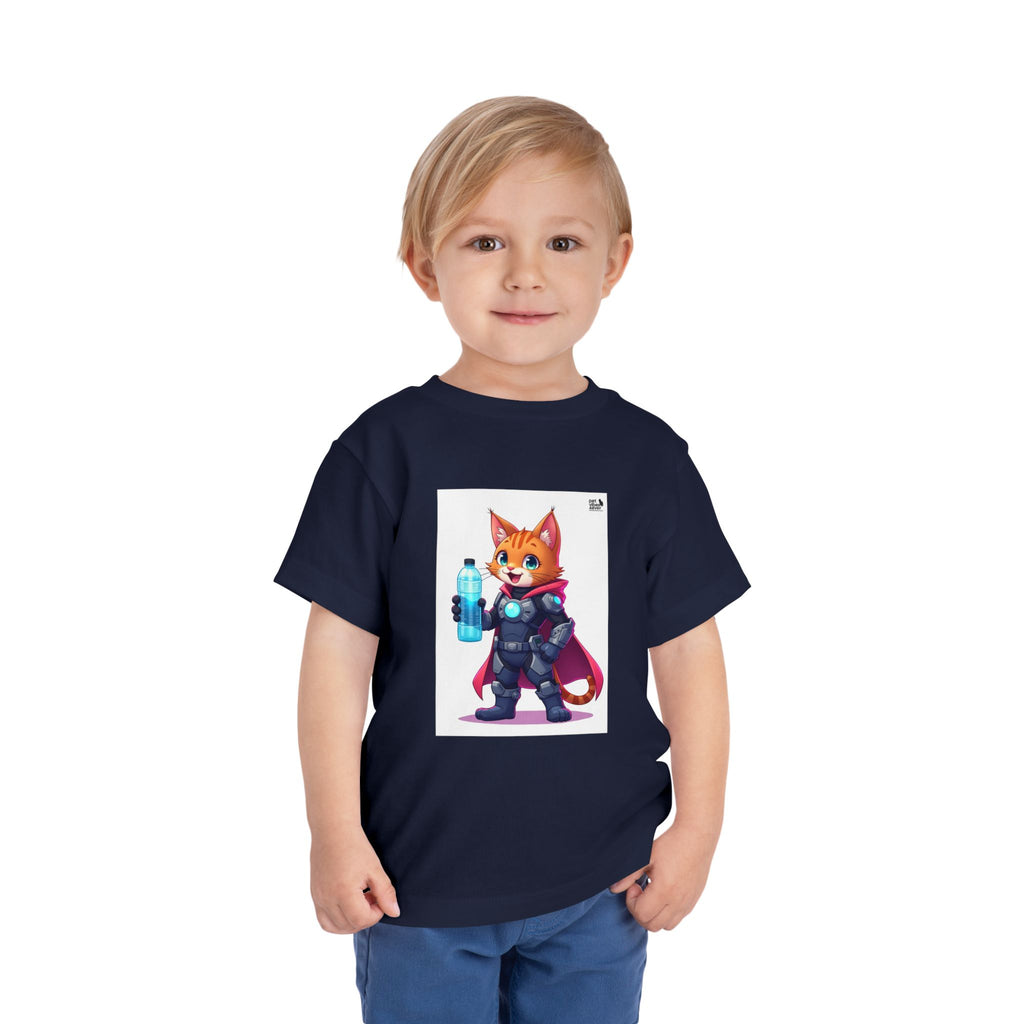 Superhero Cat Toddler Tee, Kids Graphic T-Shirt, Cute Animal Shirt, Birthday Gift, Funny Pet Tee