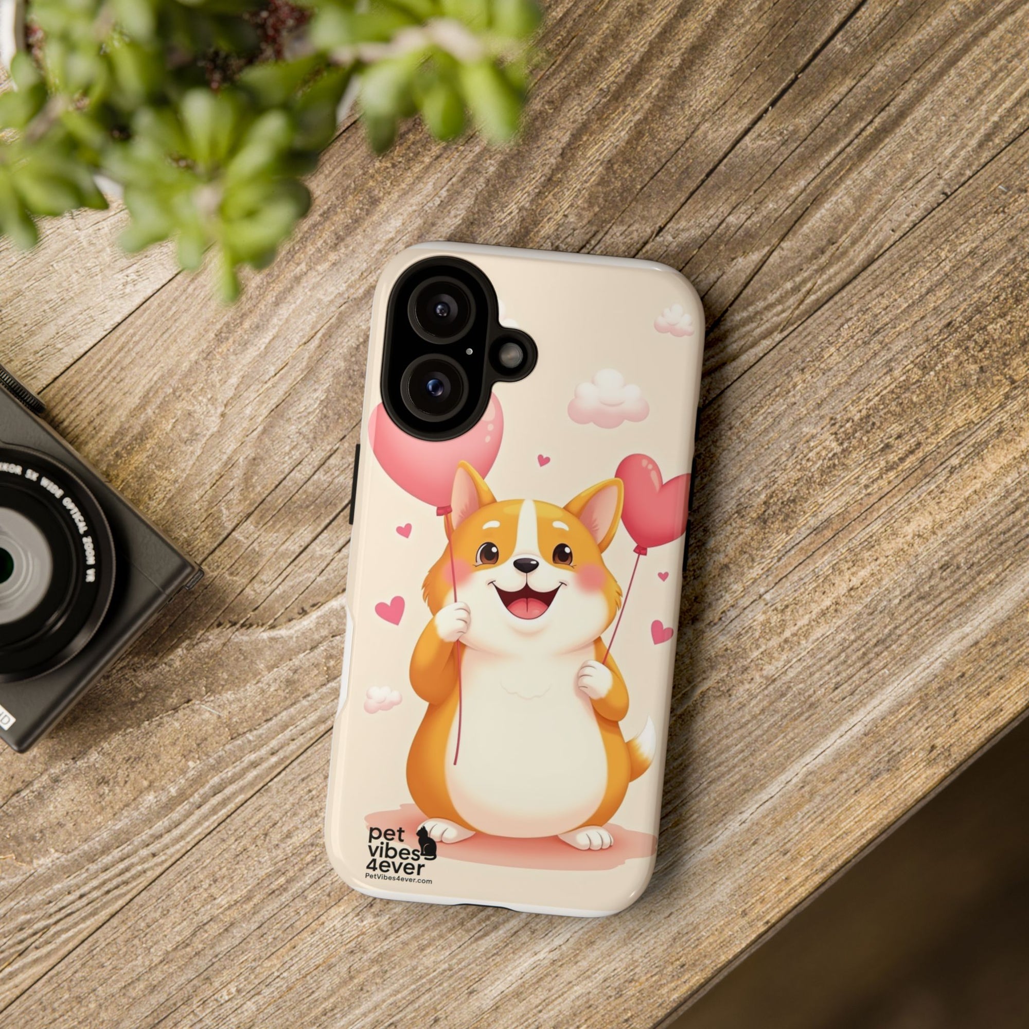 Corgi Love Phone Case, Cute Pet Gift, Animal Lover Accessory, Custom Phone Cover, Valentine's Day Gift