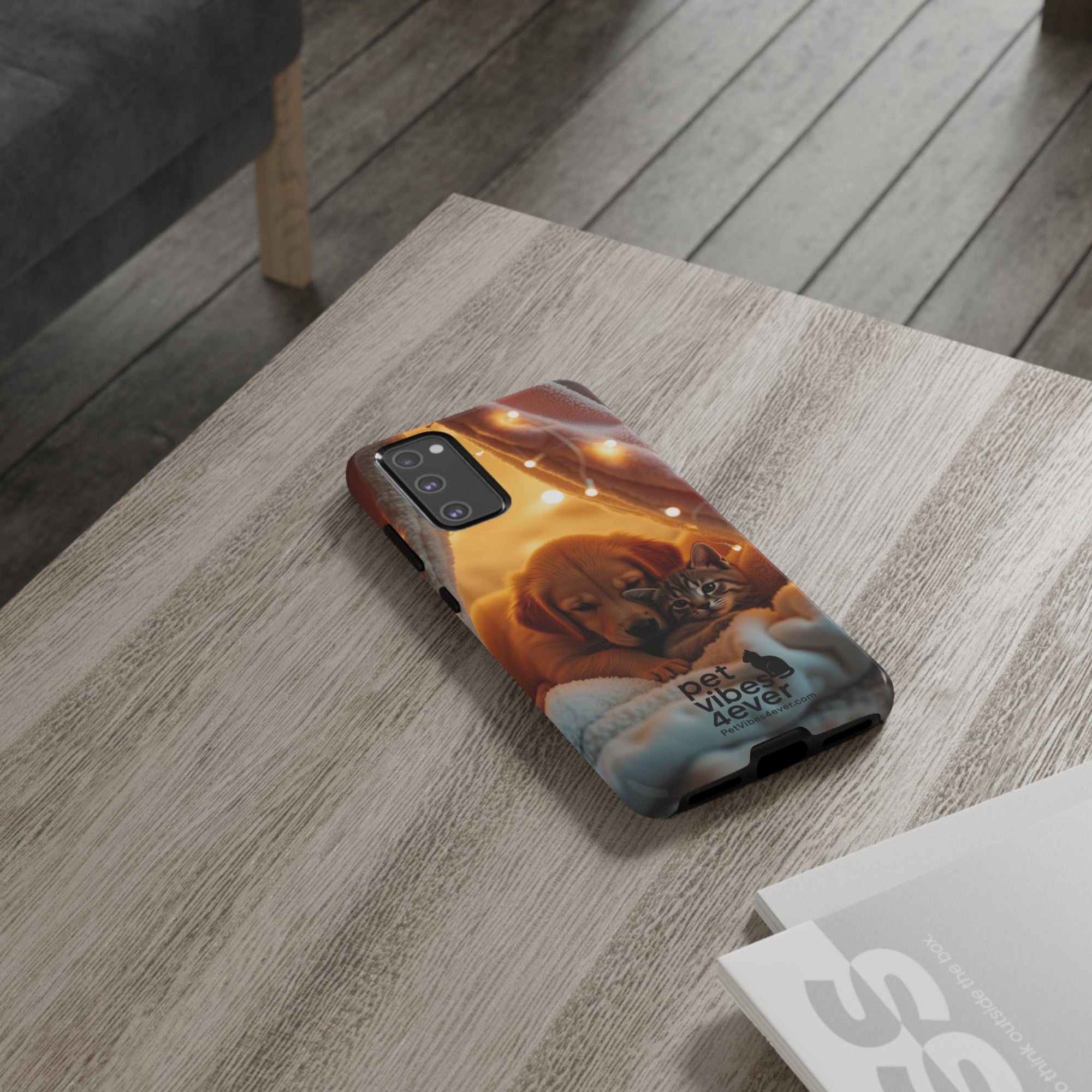 Pet Vibes Phone Case - Cute Dog & Cat Design, Animal Lover Gift, Customizable Pet Phone Cover, Collage Print Case for Kids