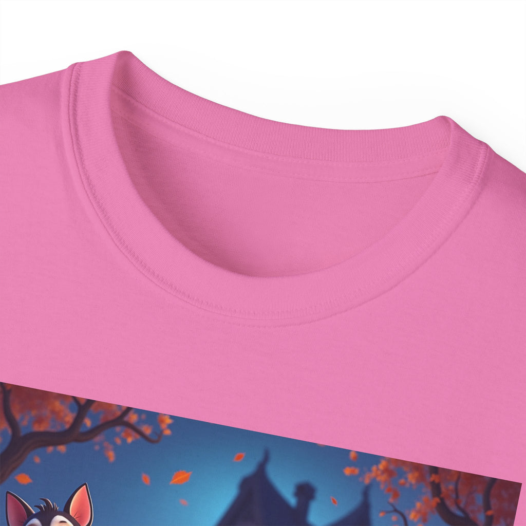 Whimsical Halloween Animal Tee, Unisex Cotton Shirt, Cute Graphic Tee, Fall Festival Apparel, Spooky Season Gift