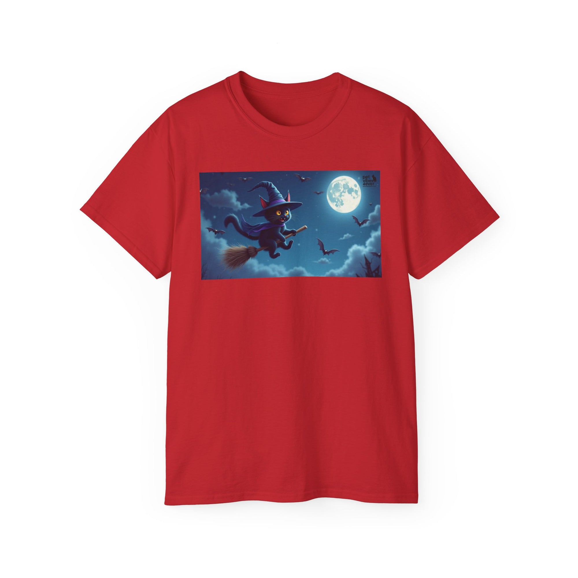 Moonlit Witch Unisex Tee | Spooky Vibes, Halloween Must-Have, Cozy Gift, Comfortable Everyday Wear, Magical Spirit Apparel