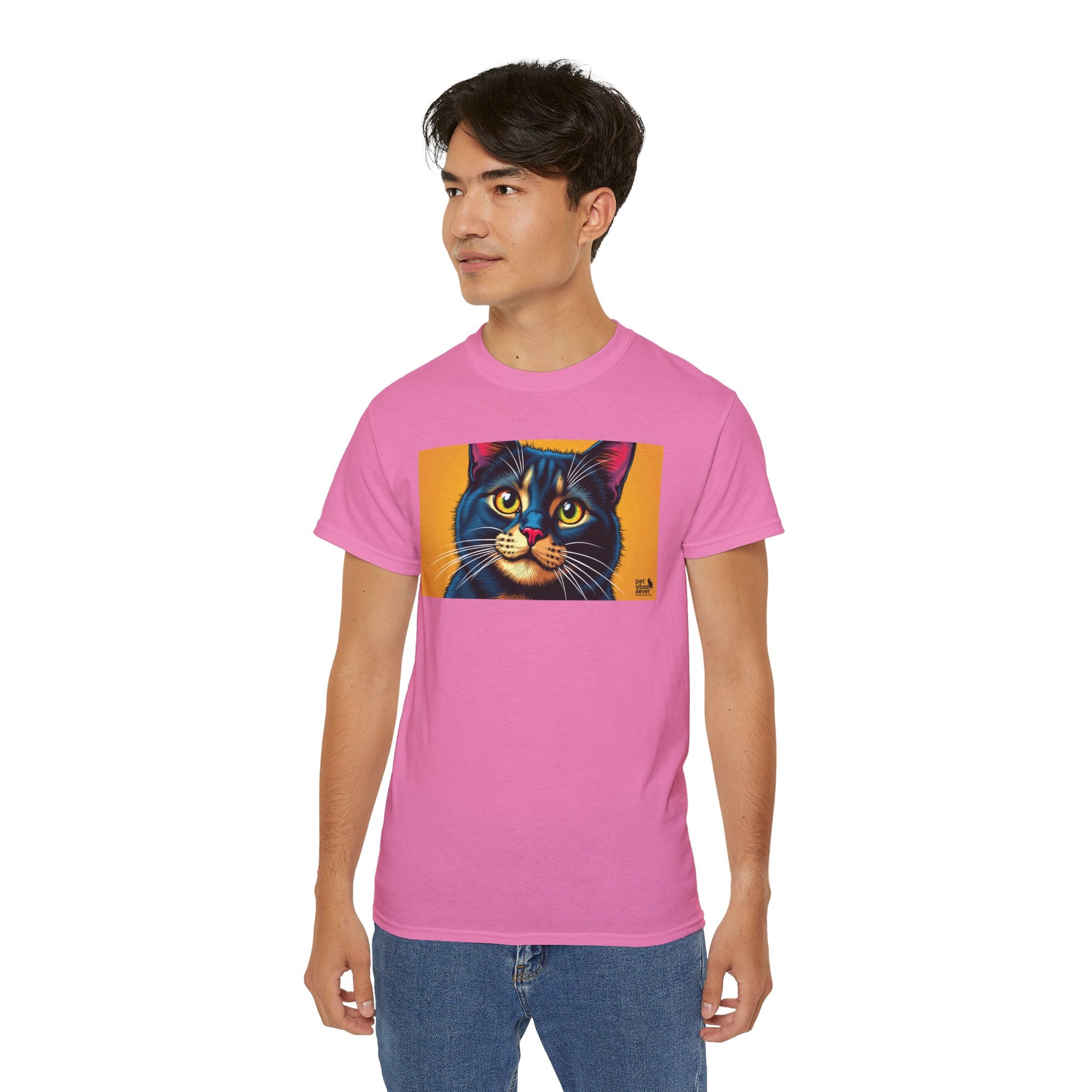 Whimsical Cat Art Tee, Funny Cat Lover Shirt, Gift for Cat Owners, Unique Pet Theme Apparel, Cozy Everyday Wear, Birthday Gift