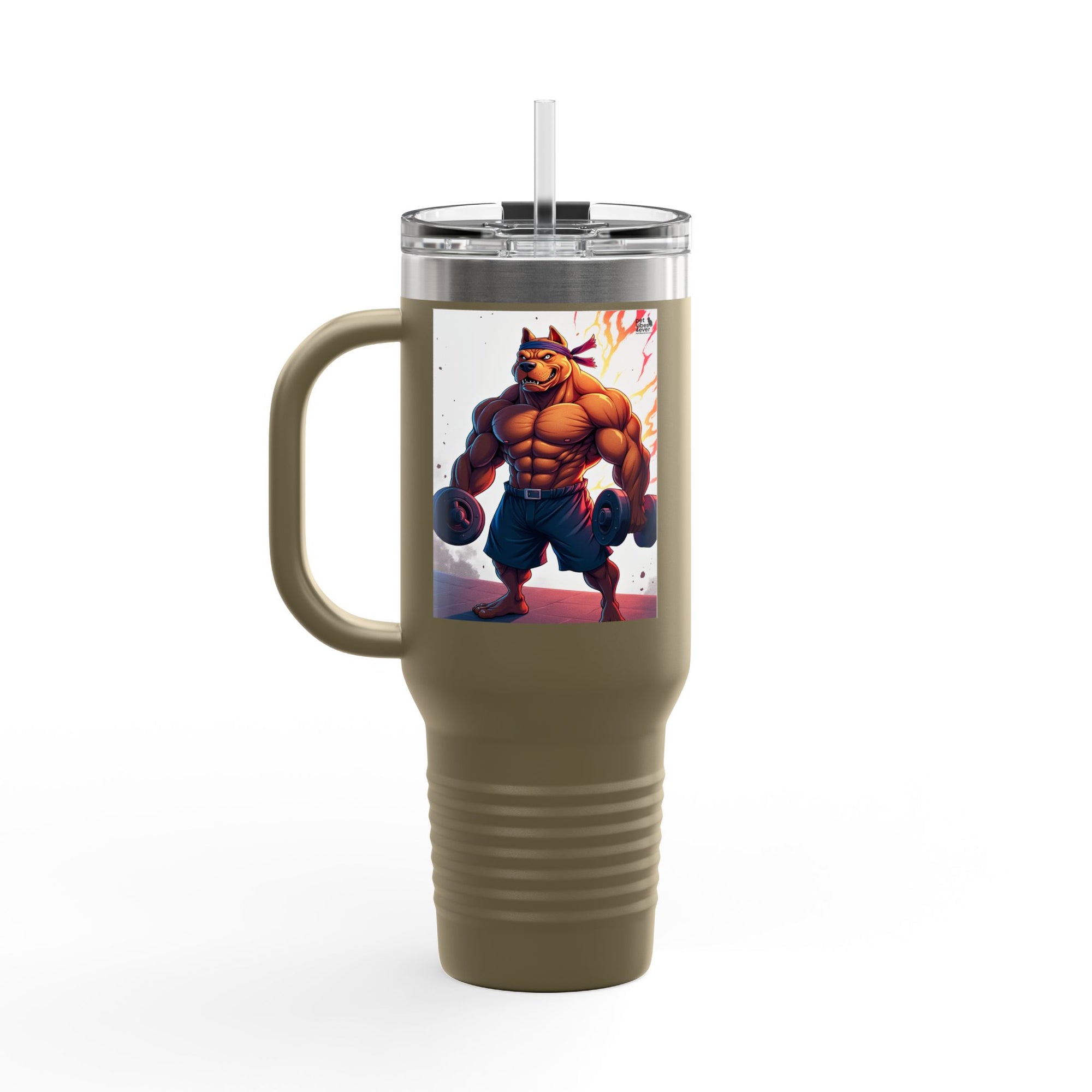 Personalized Pet Vibes Insulated Travel Mug, Perfect for Animal Lovers, Great for Road Trips, Coffee, Tea, Gifts