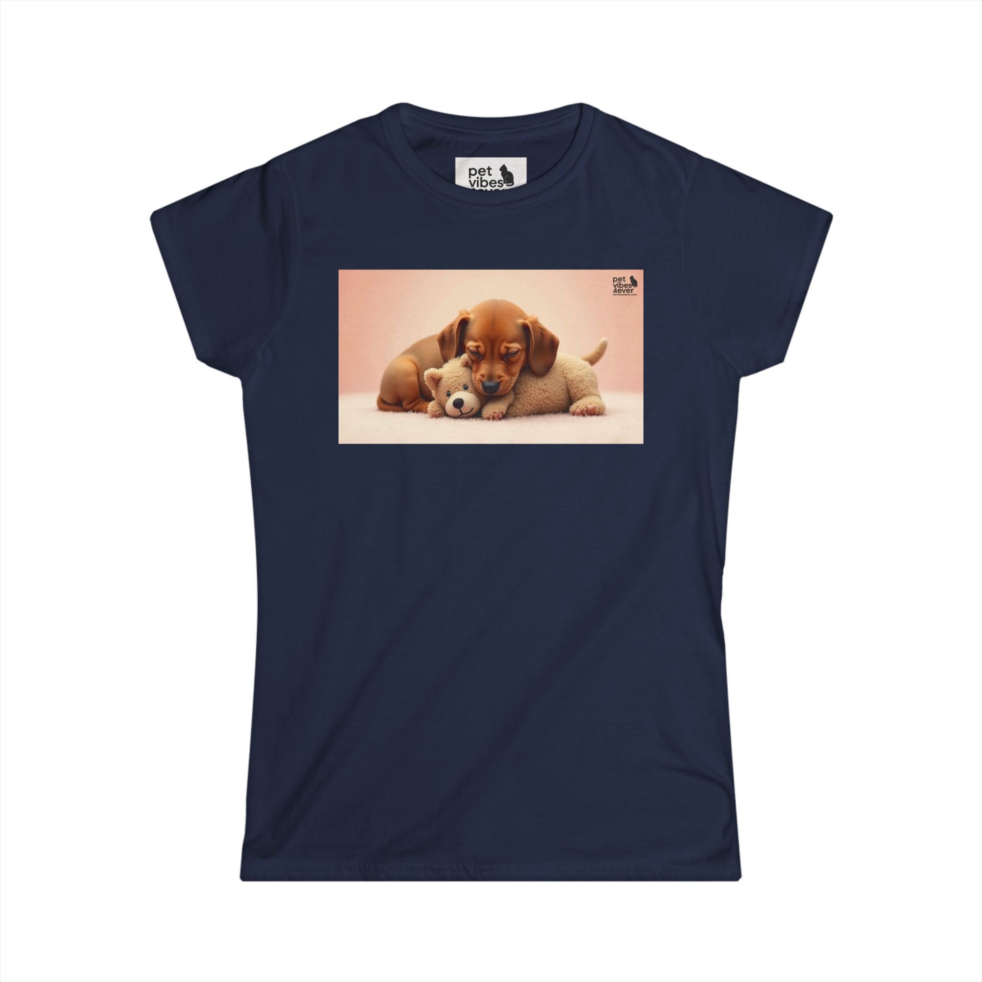 Adorable Puppy Love Women's Softstyle Tee, Cute Pet T-Shirt, Dog Lover Gift, Animal Lover Shirt, Perfect for Casual Wear