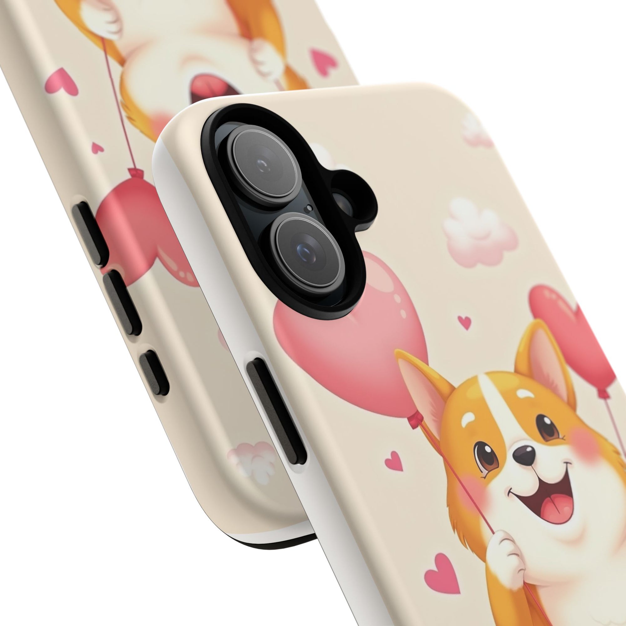 Corgi Love Phone Case, Cute Pet Gift, Animal Lover Accessory, Custom Phone Cover, Valentine's Day Gift