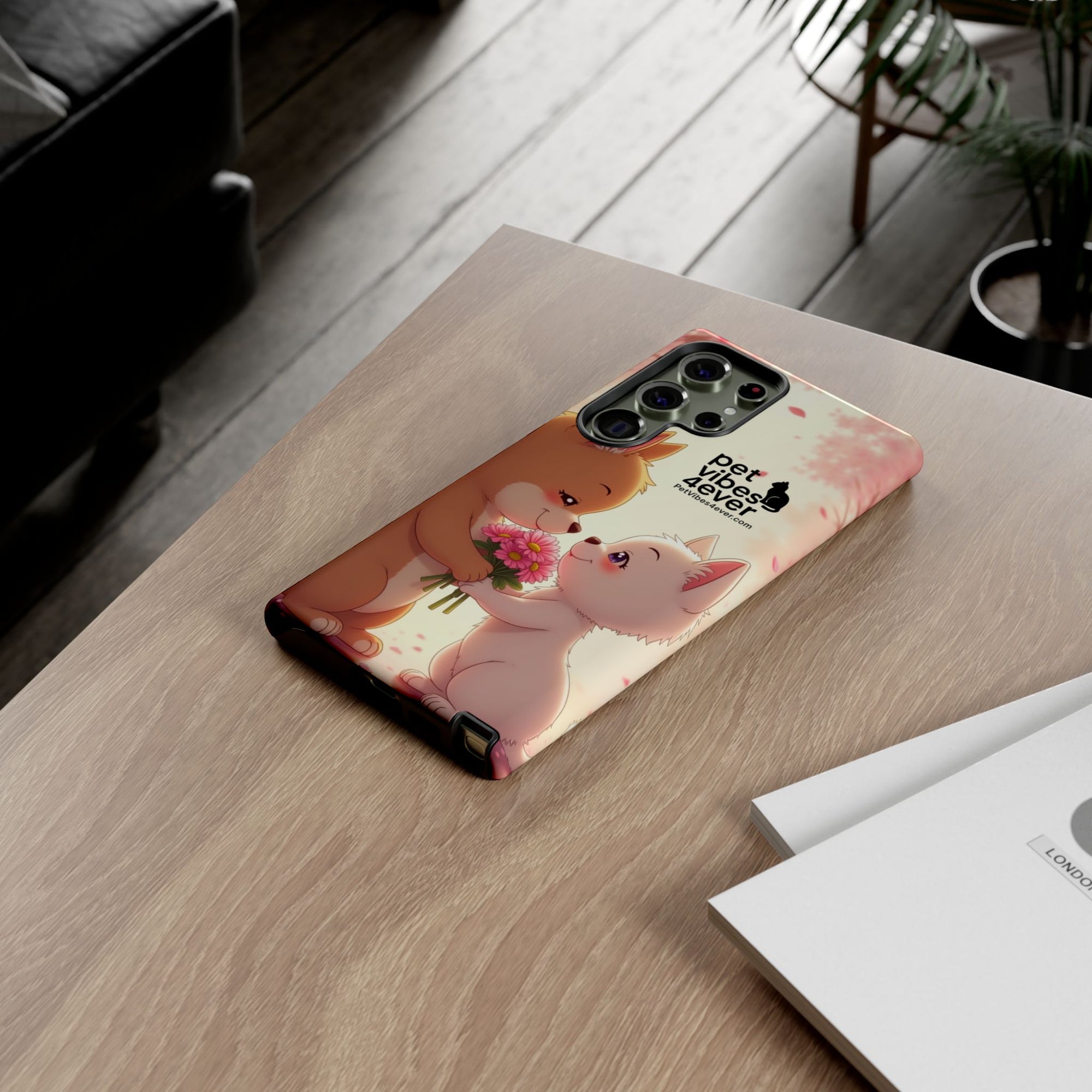 Cute Pet Themed Phone Case, Animal Lovers Gift, Valentine's Day, Cute Phone Cover, Pet Vibes Forever