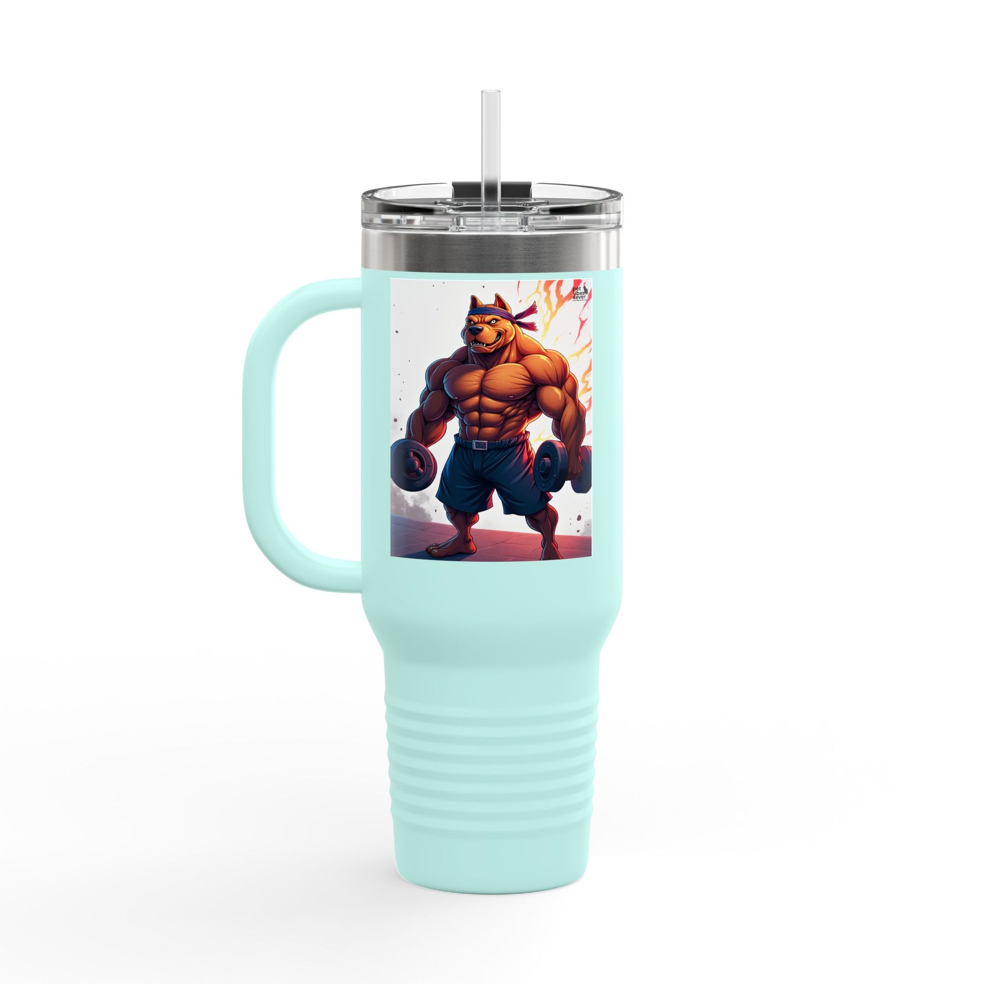 Personalized Pet Vibes Insulated Travel Mug, Perfect for Animal Lovers, Great for Road Trips, Coffee, Tea, Gifts