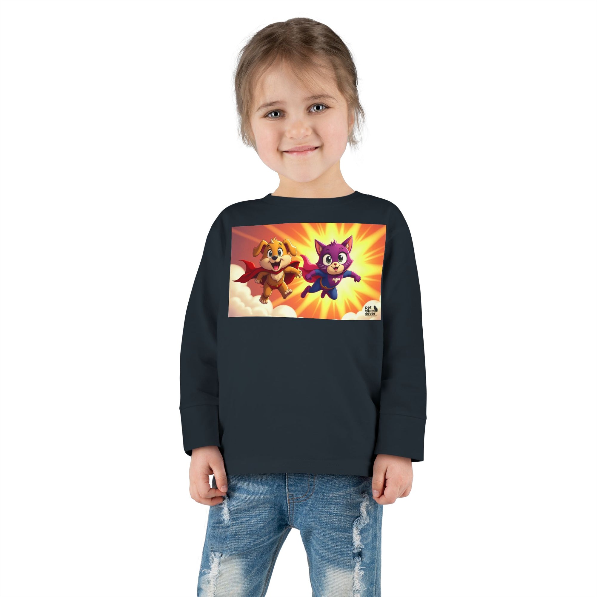 Toddler Superhero Long Sleeve Tee, Kids Shirt, Playtime Apparel, Gift for Toddlers, Fun Family Outing Clothing