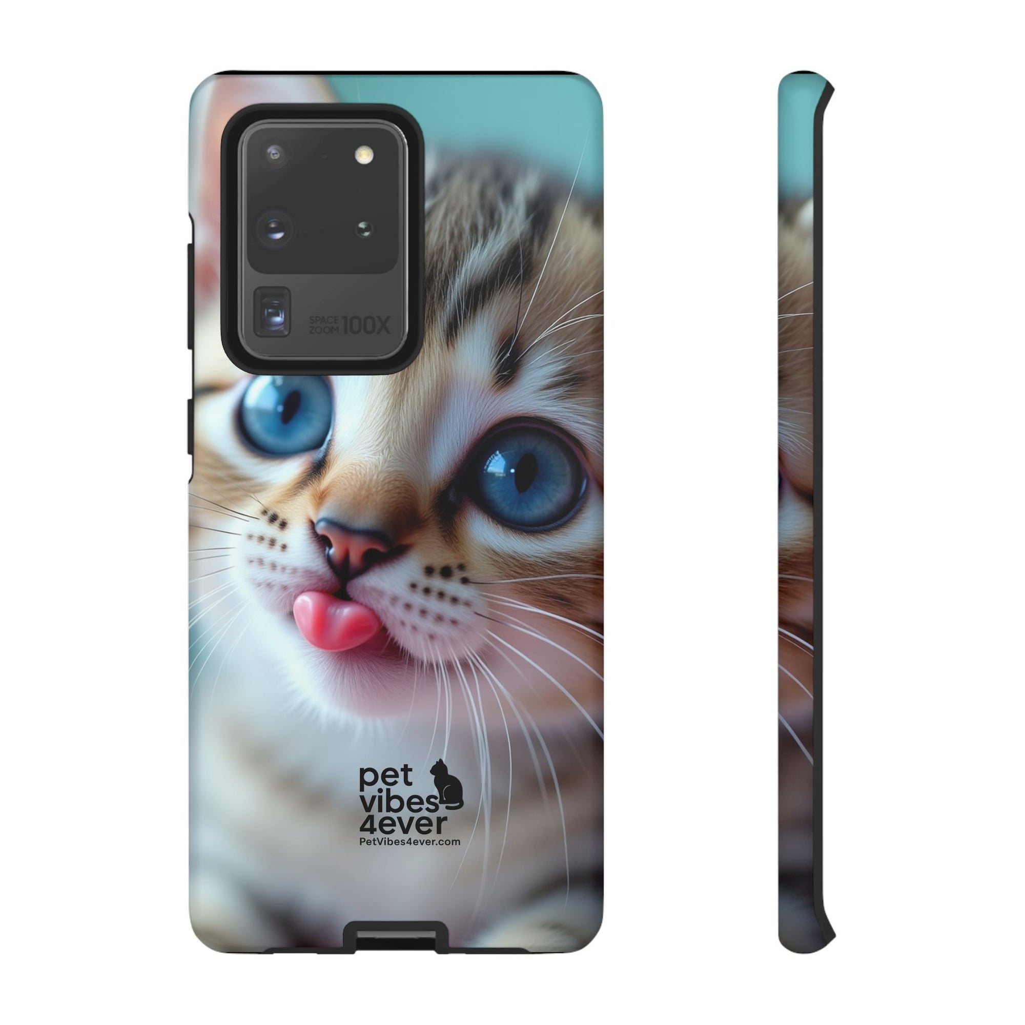 Cute Cat Phone Case, Pet Lover Gift, Durable Phone Cover, Animal Print Case, Cute Kitten Accessory
