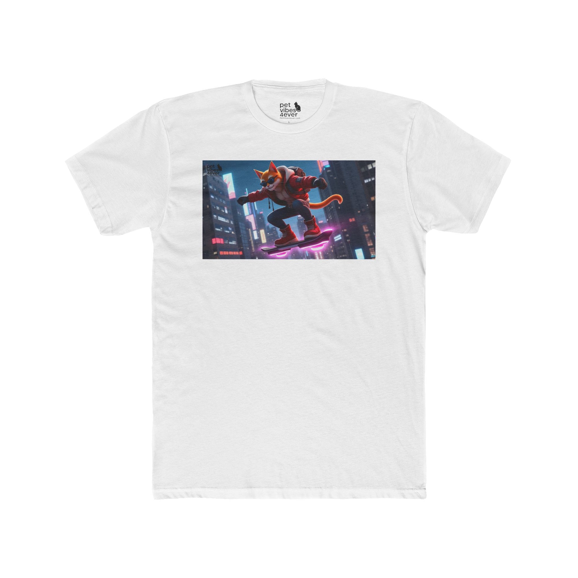 Urban Cat Adventure Tee | Cool Graphic T-Shirt, Streetwear, Anime Style, Skater Apparel, Gift for Cat Lovers, Summer Fashion