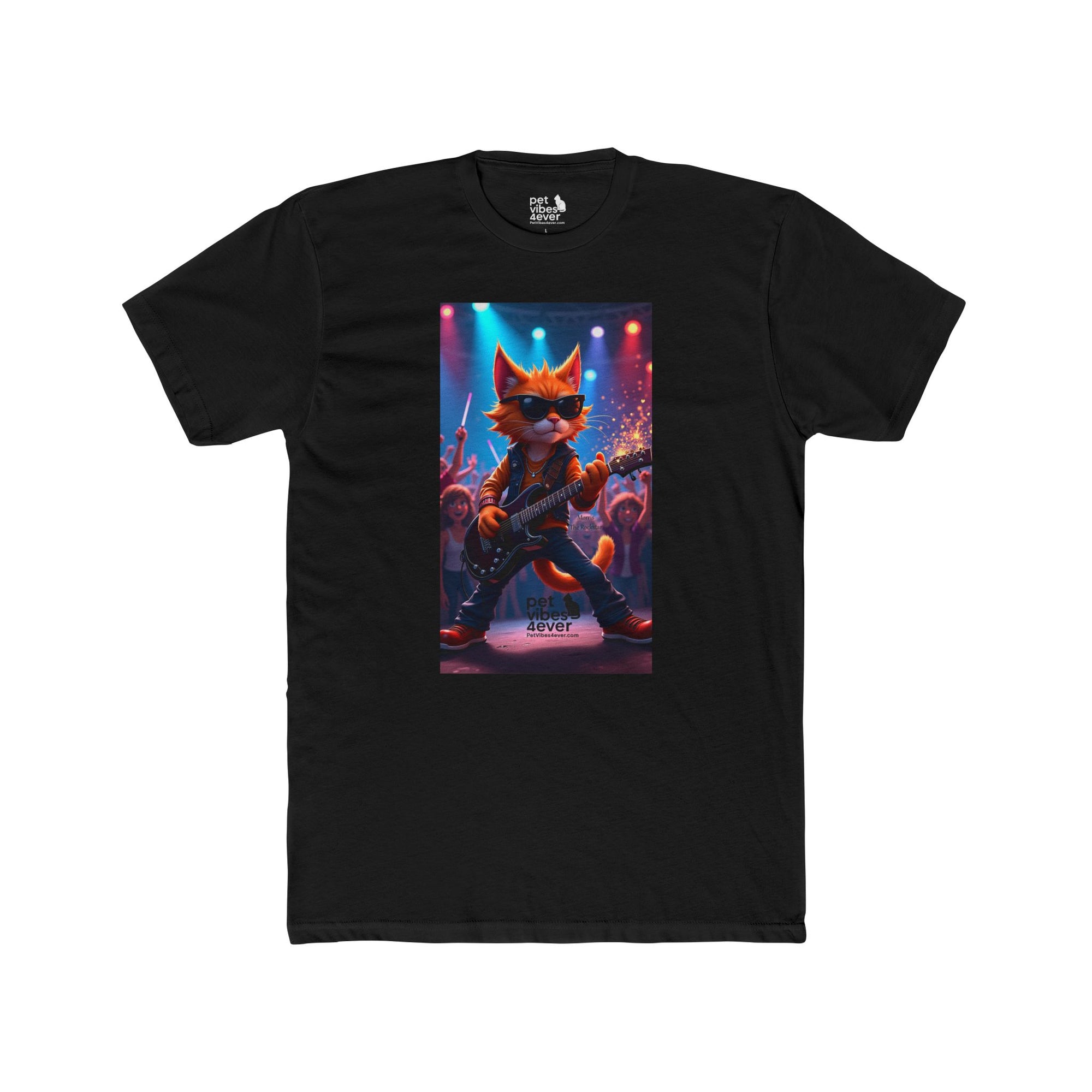 Rock Star Cat Unisex Tee | Fun Graphic Tee, Music Lover Gift, Funky Style, Concert Outfit, Cute Animal Shirt